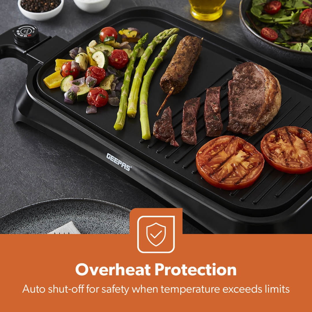 Indoor Smokeless Electric Barbeque Grill With Hot Plate - Image 8