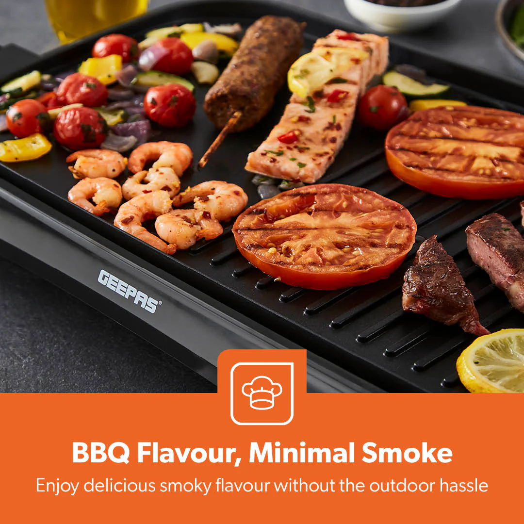 Indoor Smokeless Electric Barbeque Grill With Hot Plate - Image 9