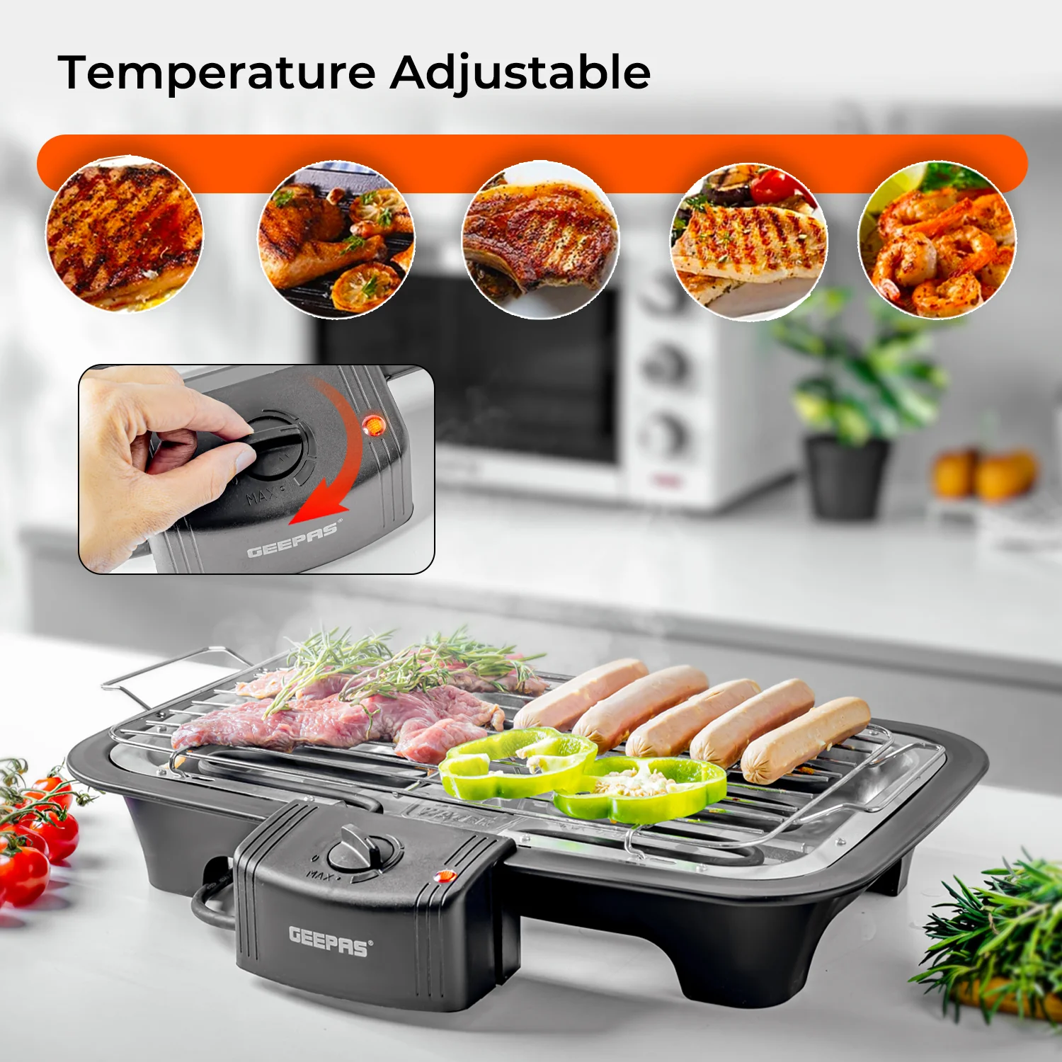 Indoor Smokeless Tabletop Electric Grill BBQ 2000W - Image 4