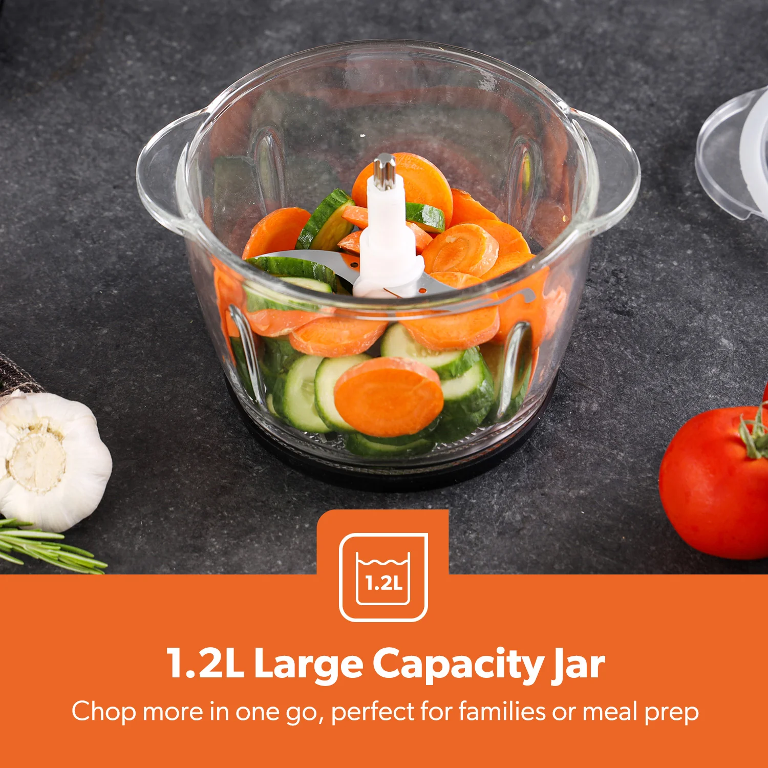1.2L Two-Speed Food Processor & Mini Chopper 400W - Image 4