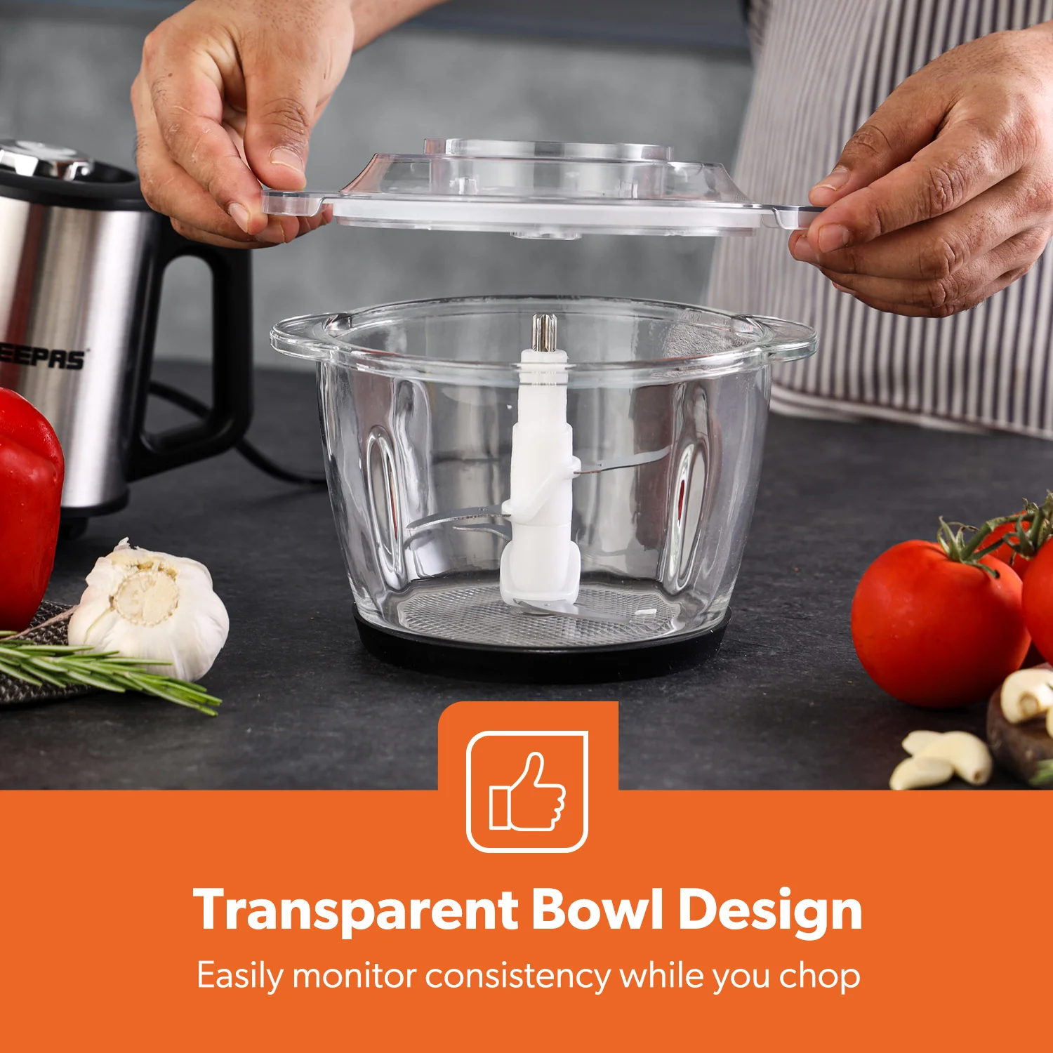 1.2L Two-Speed Food Processor & Mini Chopper 400W - Image 6