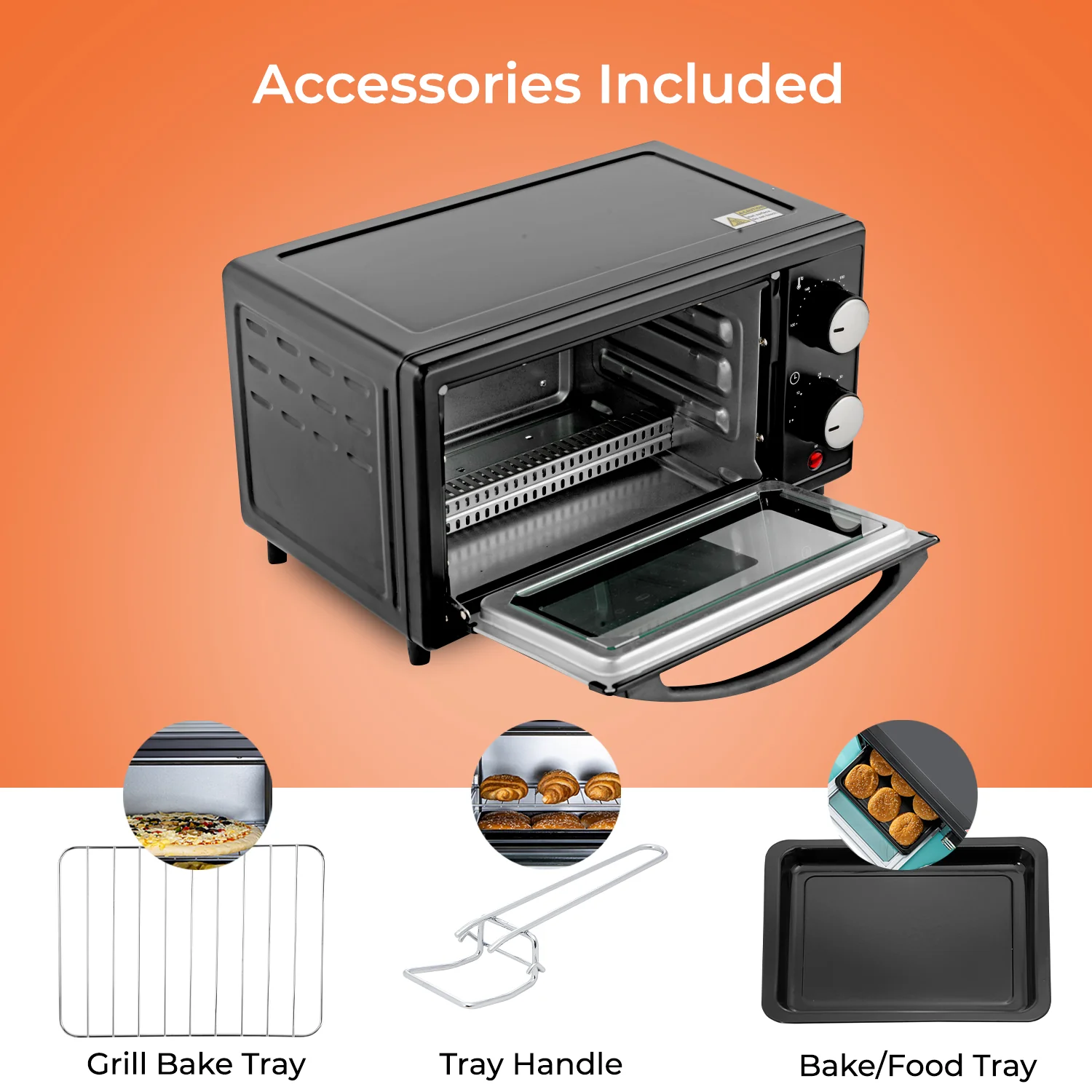 9L Electric Portable Countertop Mini Oven and Grill Cooker - Image 3