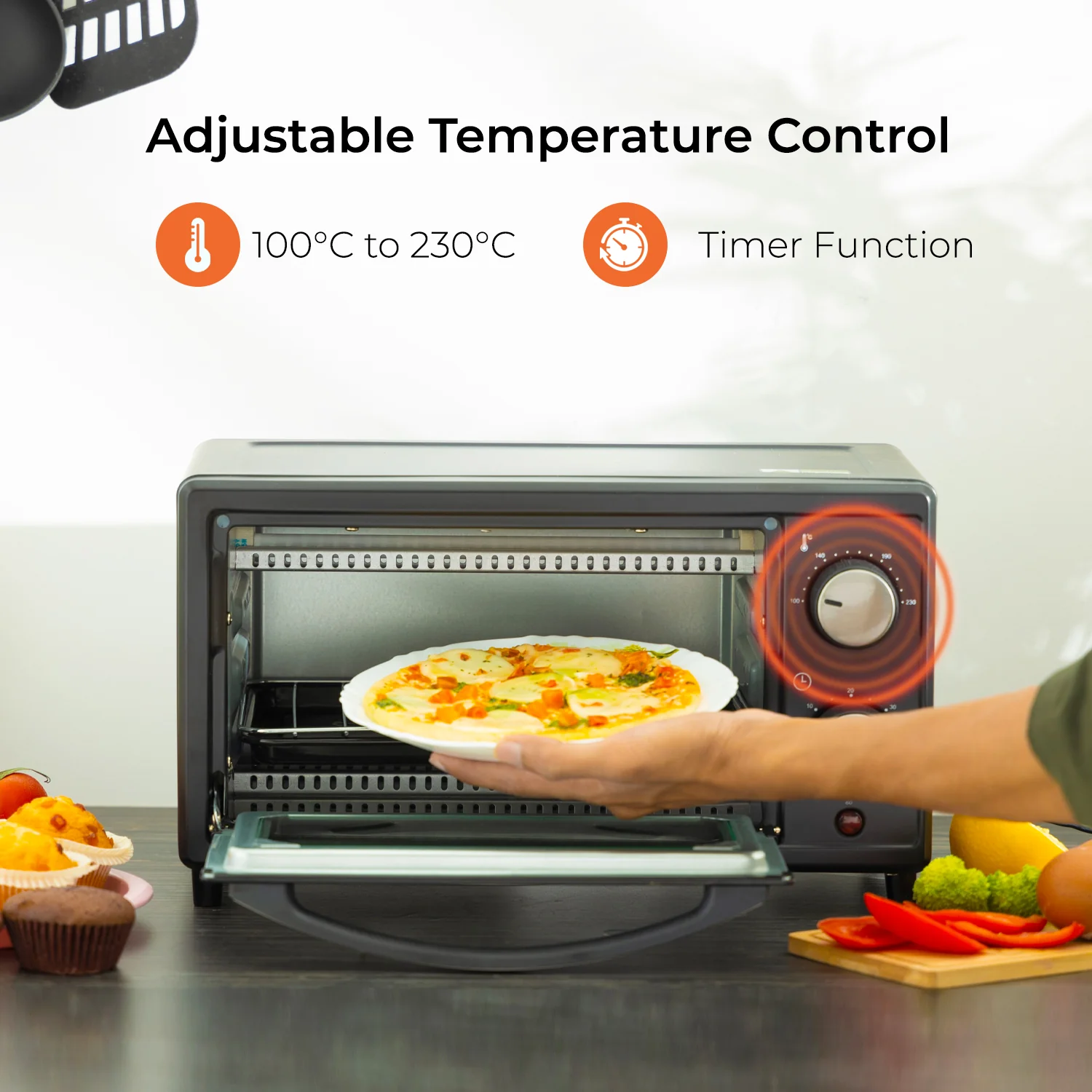 9L Electric Portable Countertop Mini Oven and Grill Cooker - Image 5