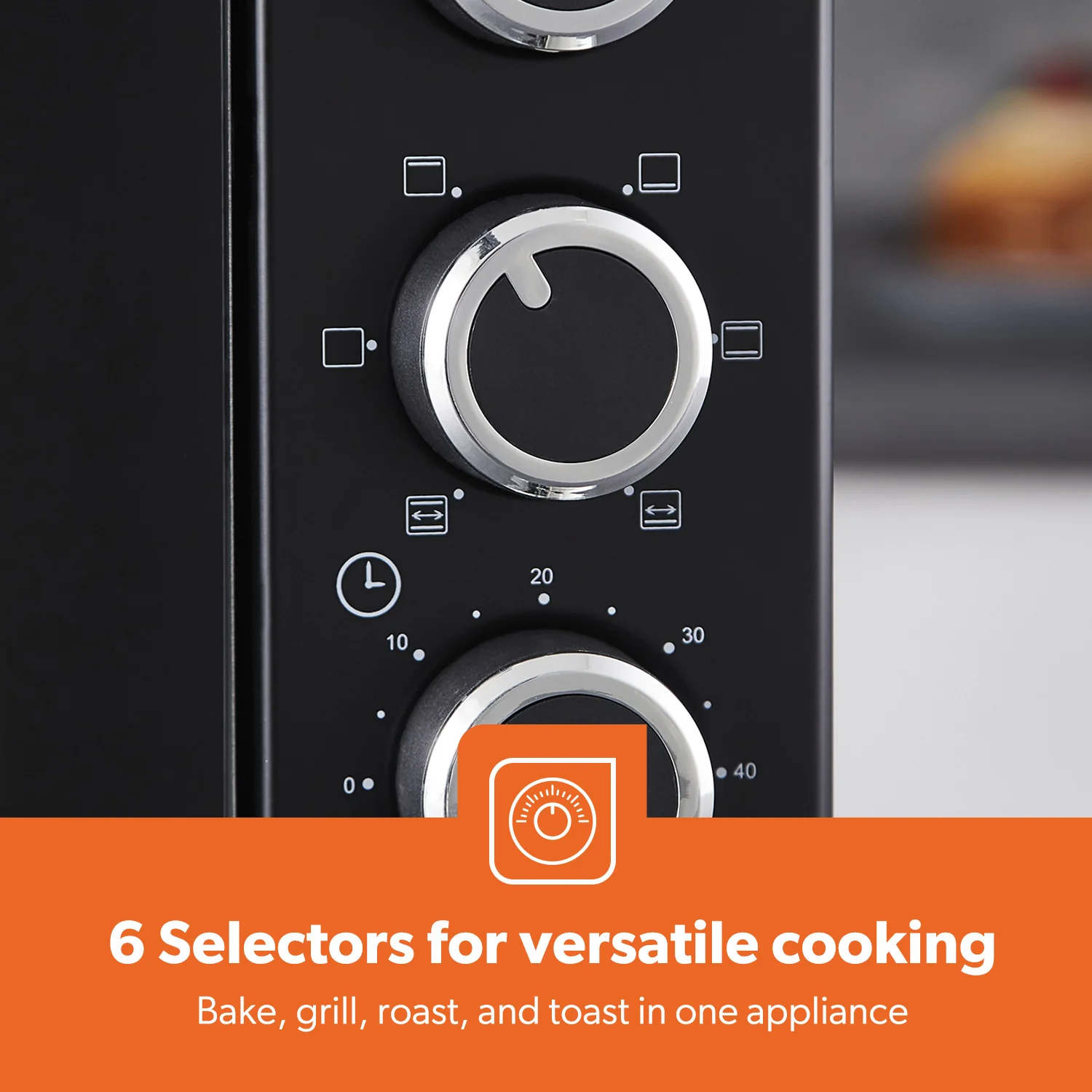 19L Compact Electric Oven With Rotisserie, Bake, Roast & Grill 1280W - Image 10