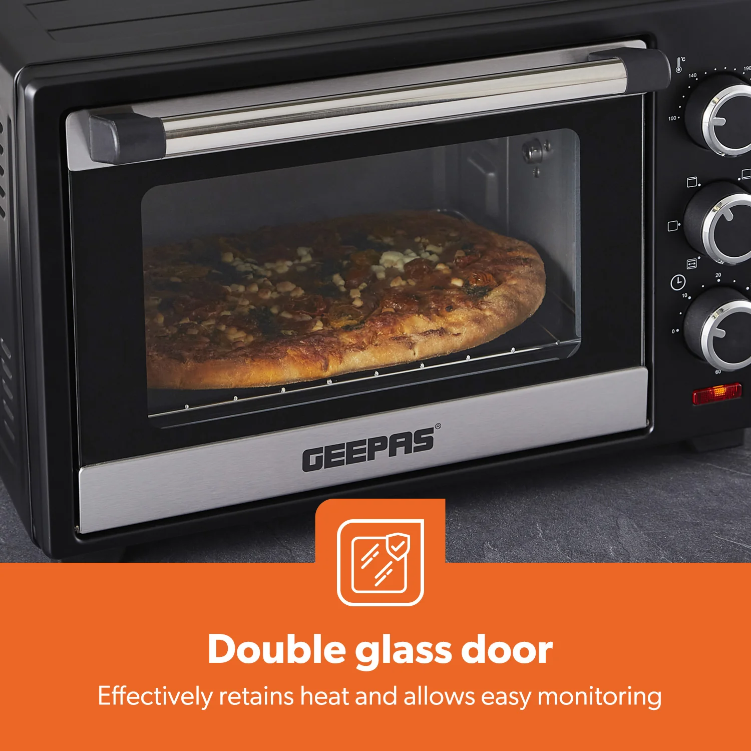 19L Compact Electric Oven With Rotisserie, Bake, Roast & Grill 1280W - Image 7