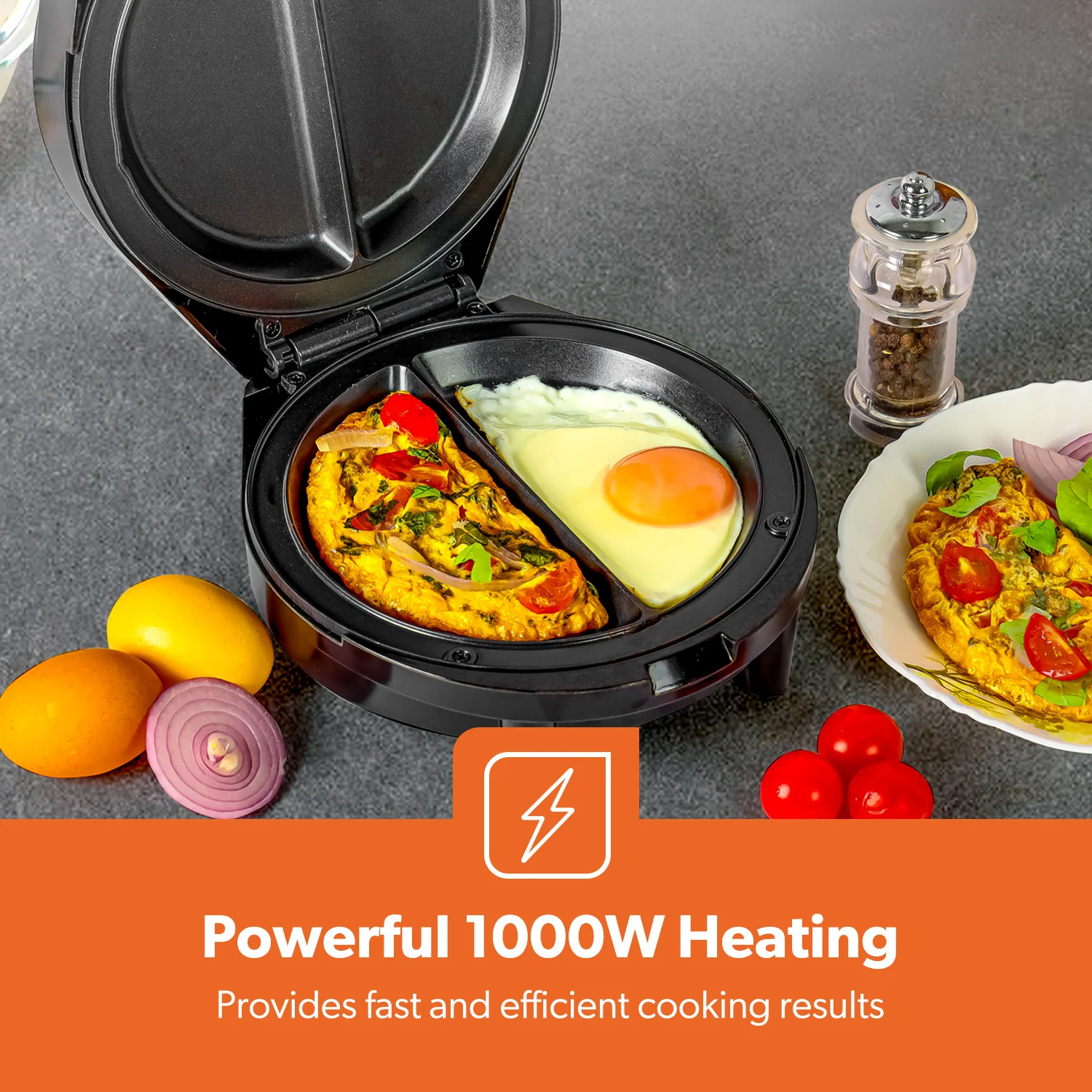 700W Stainless Steel Non-Stick Electric Omelette Maker - Image 3