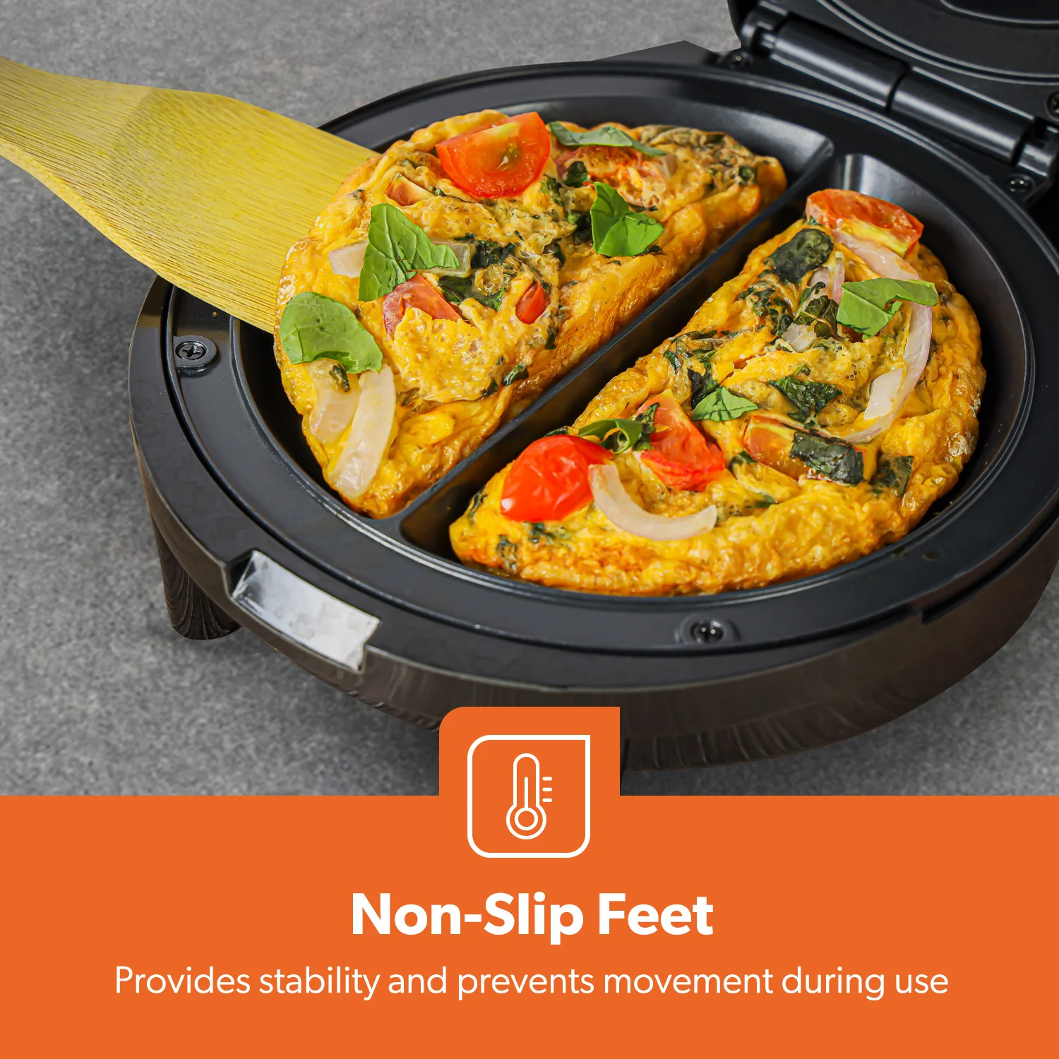700W Stainless Steel Non-Stick Electric Omelette Maker - Image 4