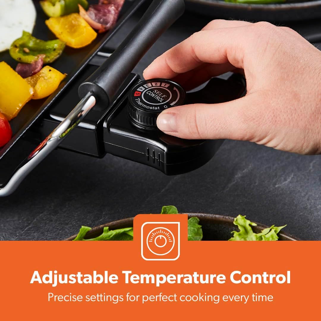Electric Teppanyaki Table Top Grill Non-Stick Griddle - Image 5