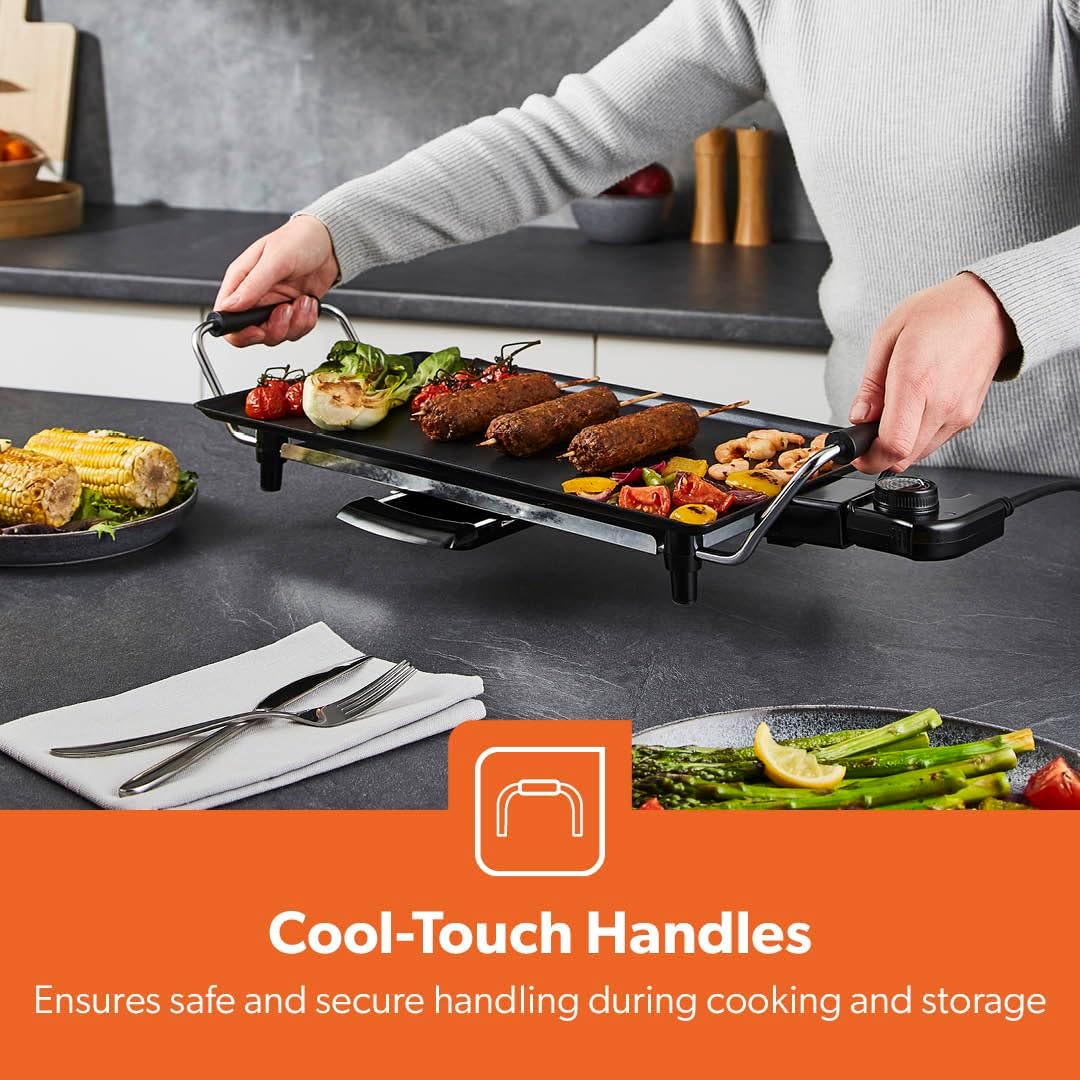 Electric Teppanyaki Table Top Grill Non-Stick Griddle - Image 8