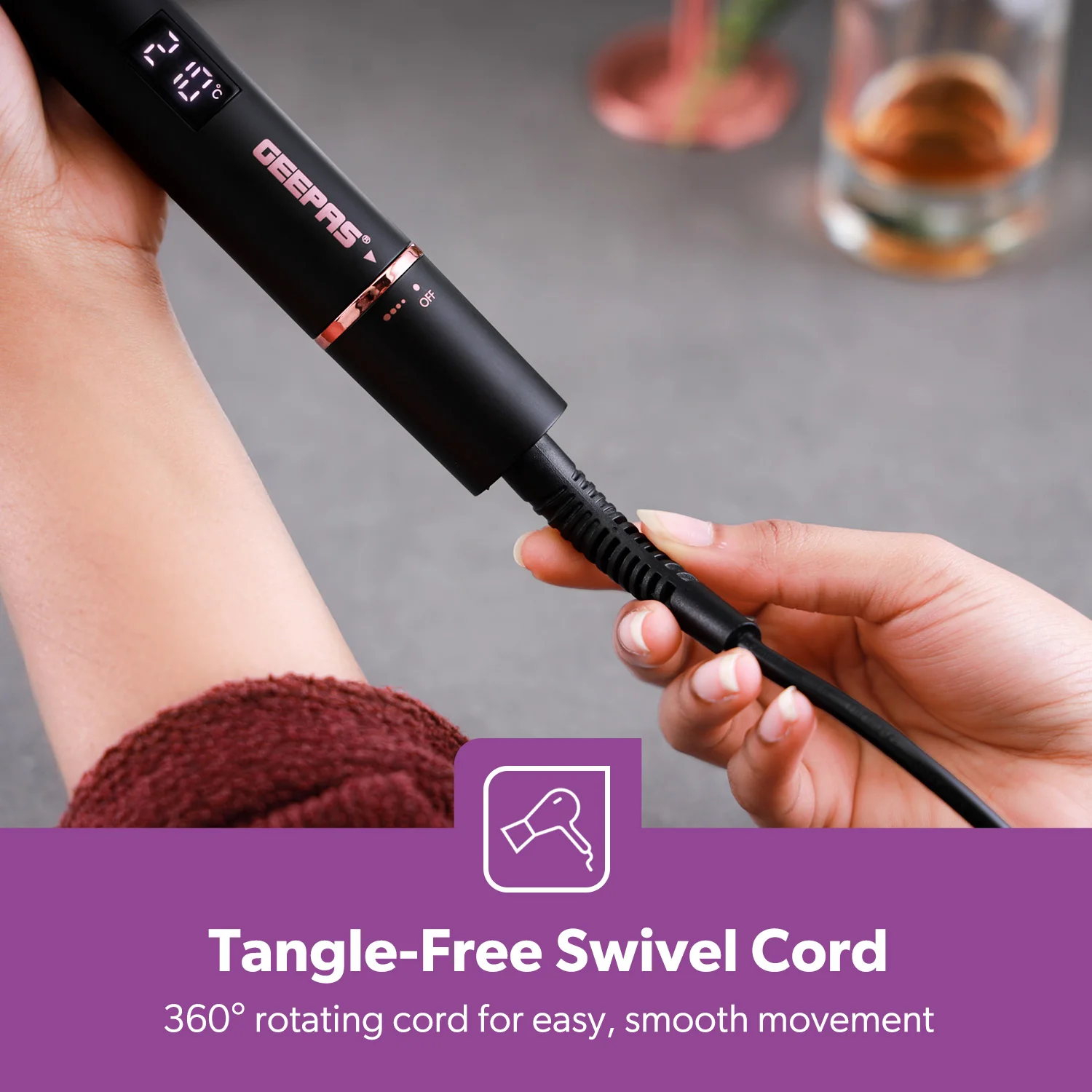 Expert Salon Curling Wand For Short & Long Hair Ceramic Coated - Image 4