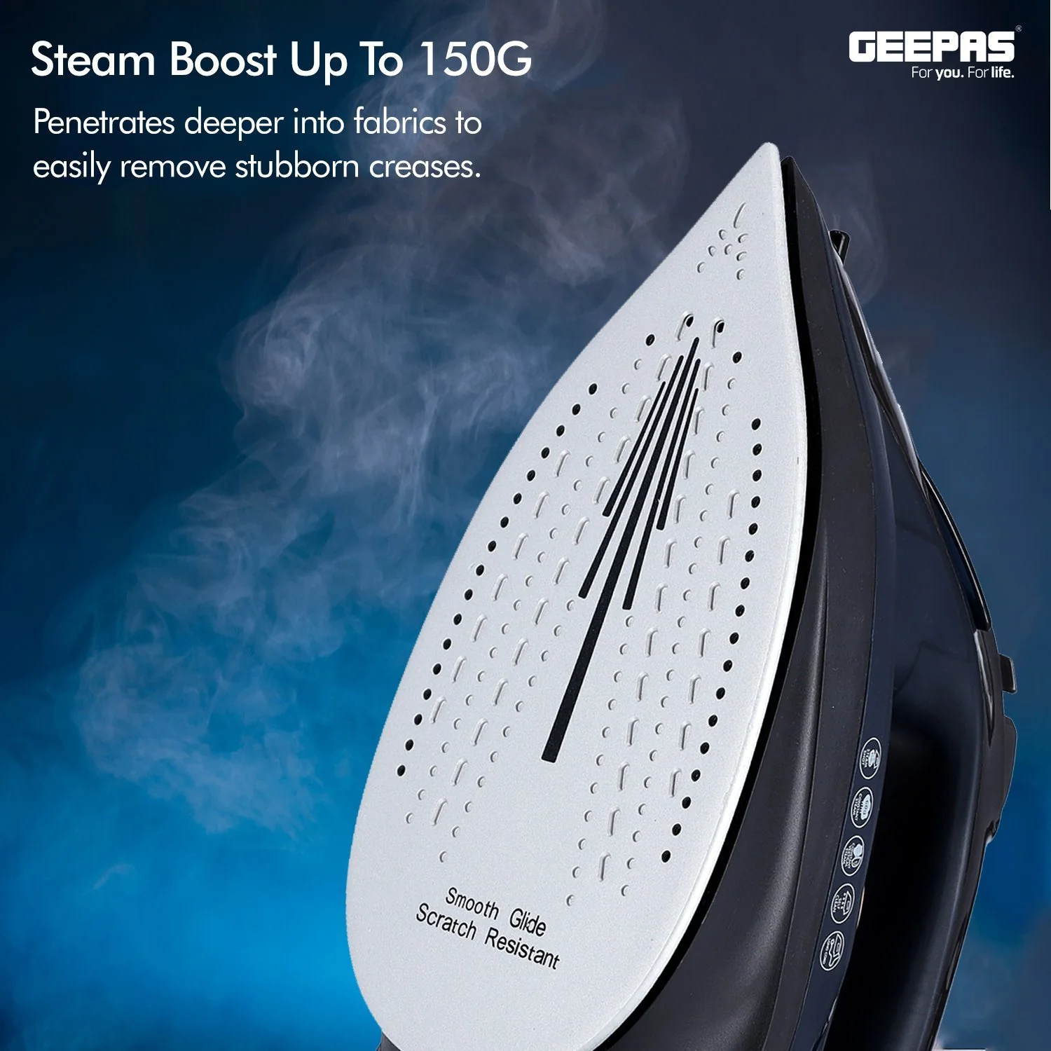 2400W Dry and Wet Ceramic Steam Iron - Image 5