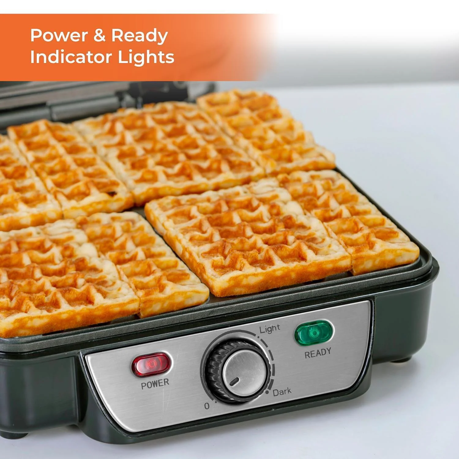 4-Slice Deep Fill Non-Stick Waffle Maker - Image 5