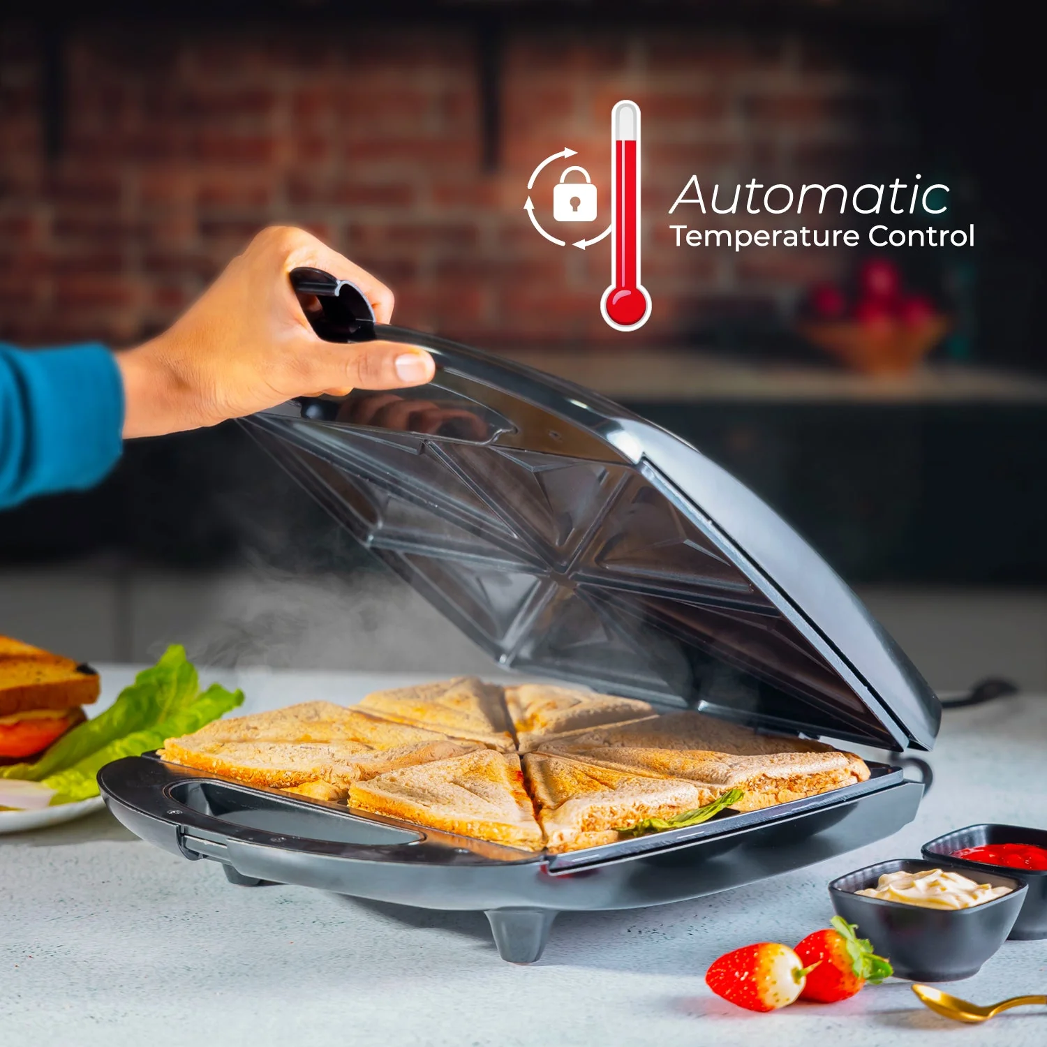 Two Slice Sandwich Grill and Toastie Maker - Image 3