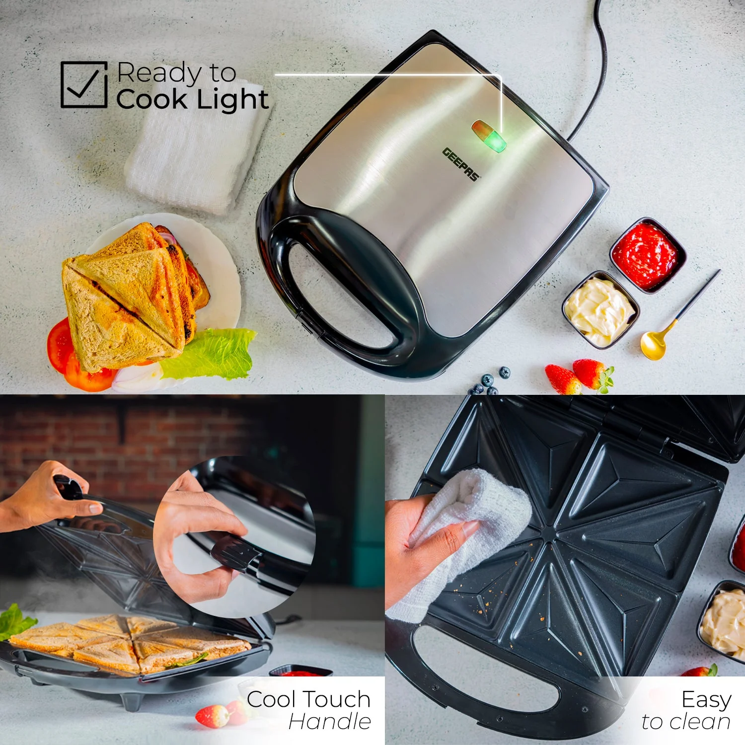 Two Slice Sandwich Grill and Toastie Maker - Image 4