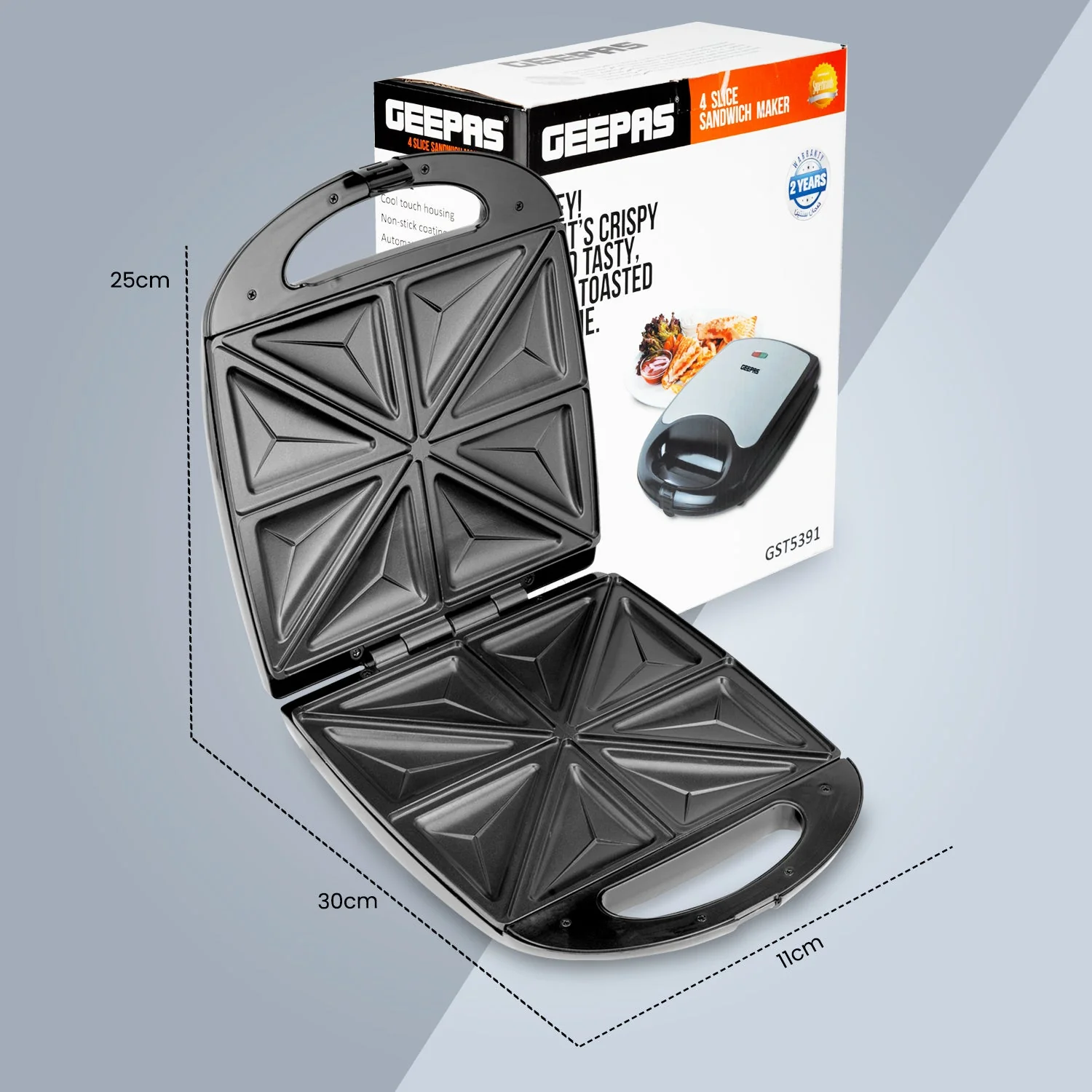 Two Slice Sandwich Grill and Toastie Maker - Image 5