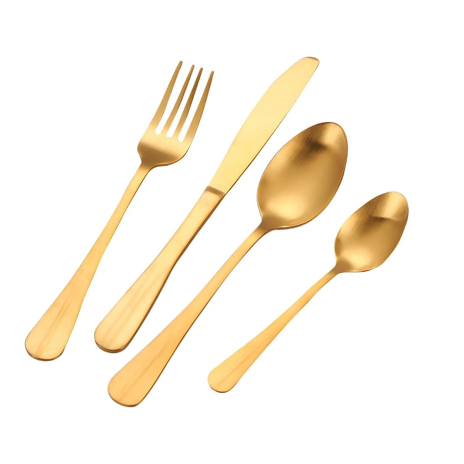 Gold Plated 16-Piece Cutlery Sets and Tableware