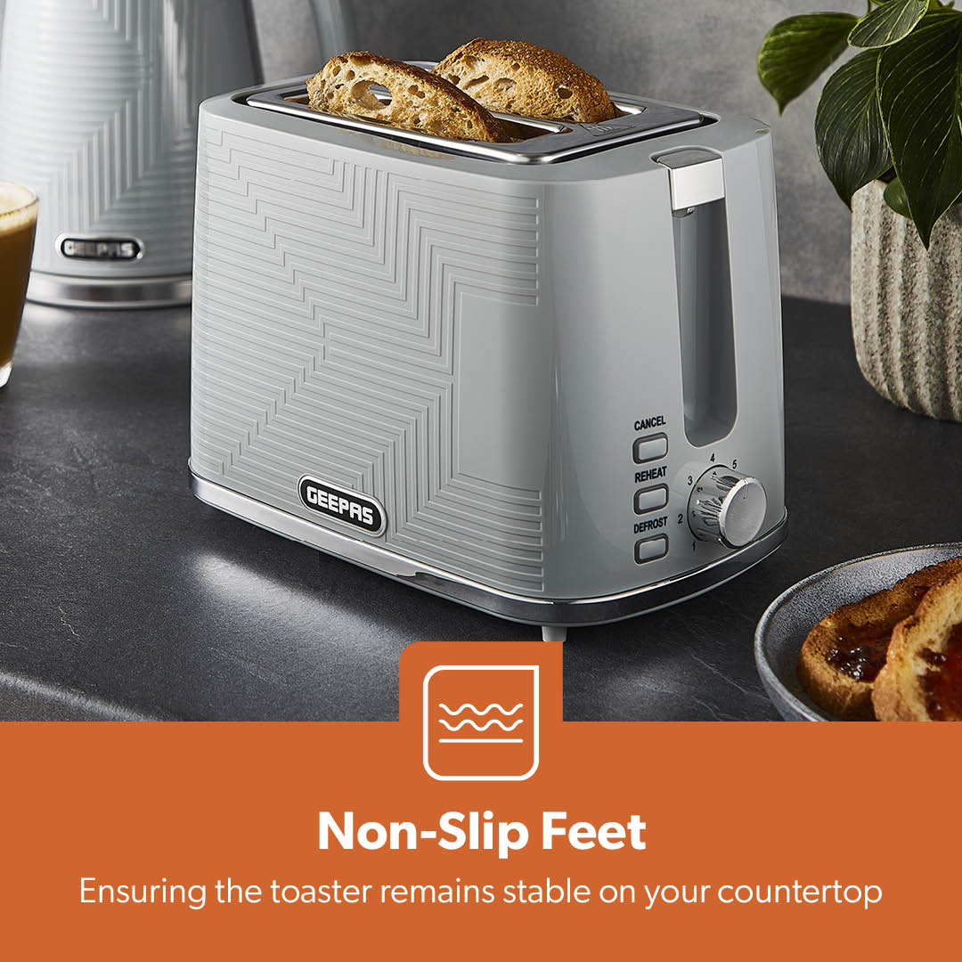 Grey 2-Slice Bread Toaster With 7-Level Browning Control - Image 6