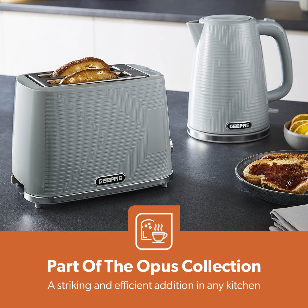 Grey 2-Slice Bread Toaster With 7-Level Browning Control - Image 8