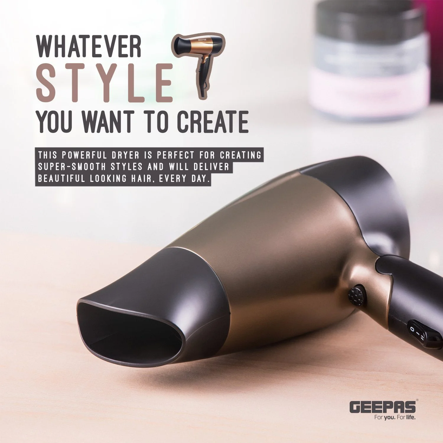 Travel Hair Dryer With Foldable Handle - Image 3