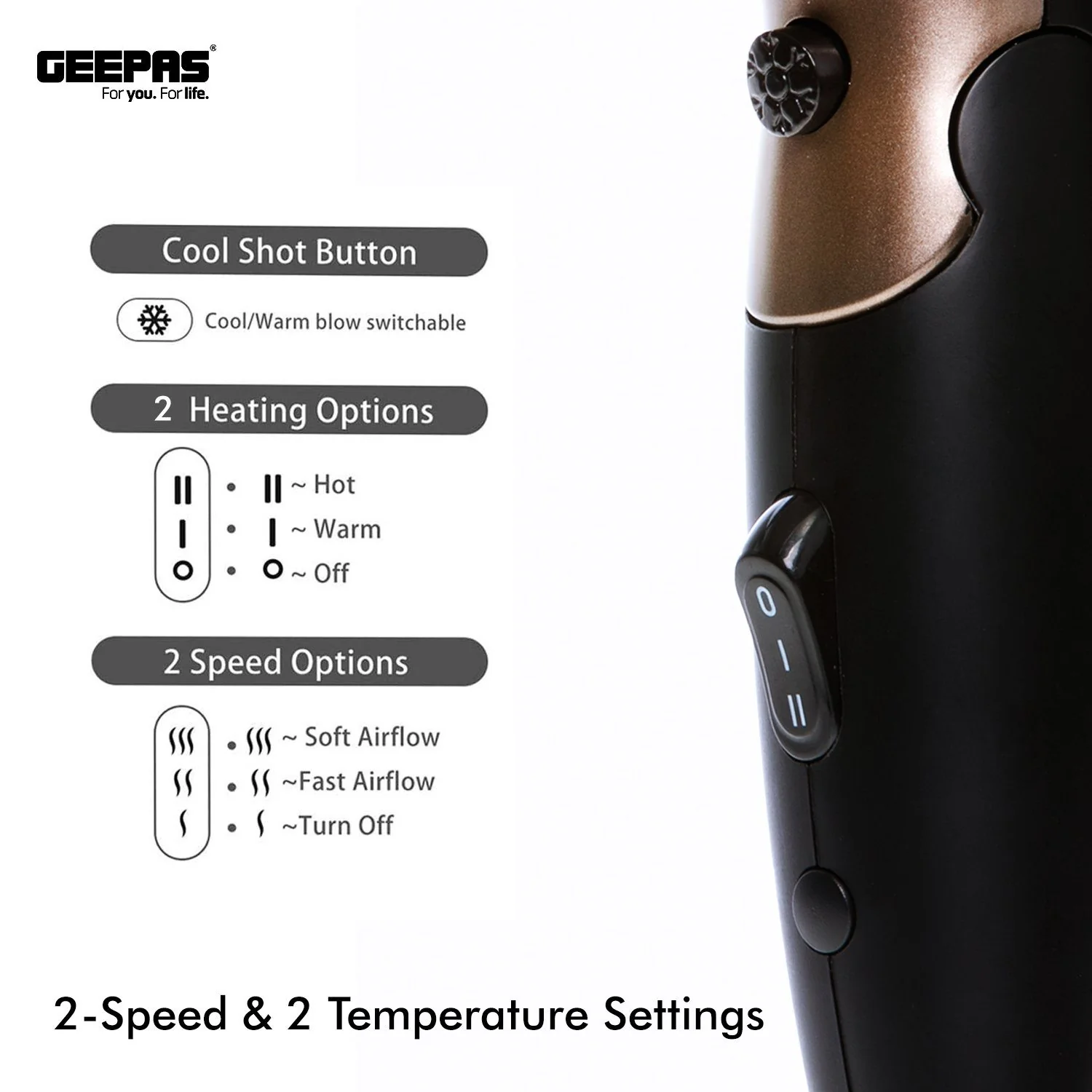 Travel Hair Dryer With Foldable Handle - Image 4