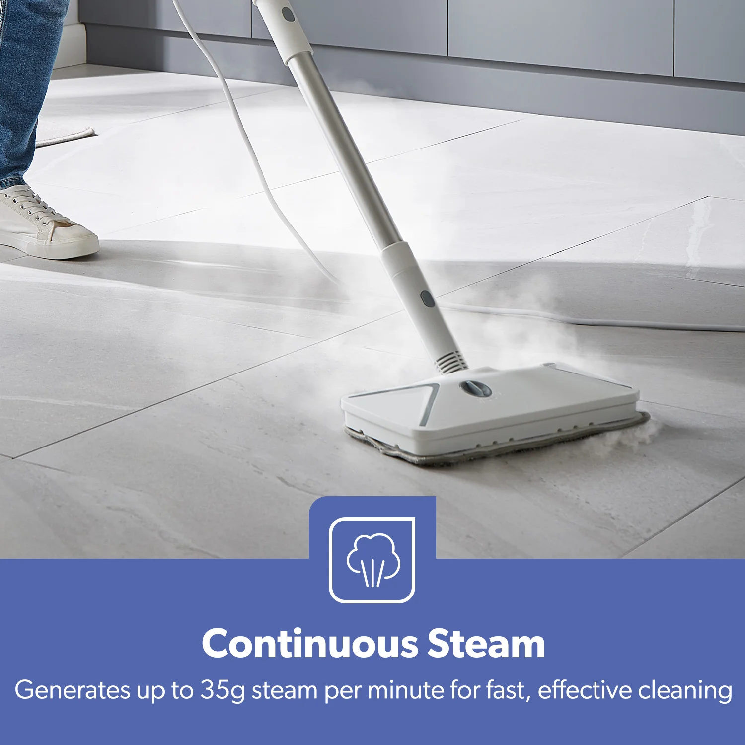 9-In-1 Digital Multipurpose Steam Mop, Cleaner and Sanitiser 1500W - Image 4