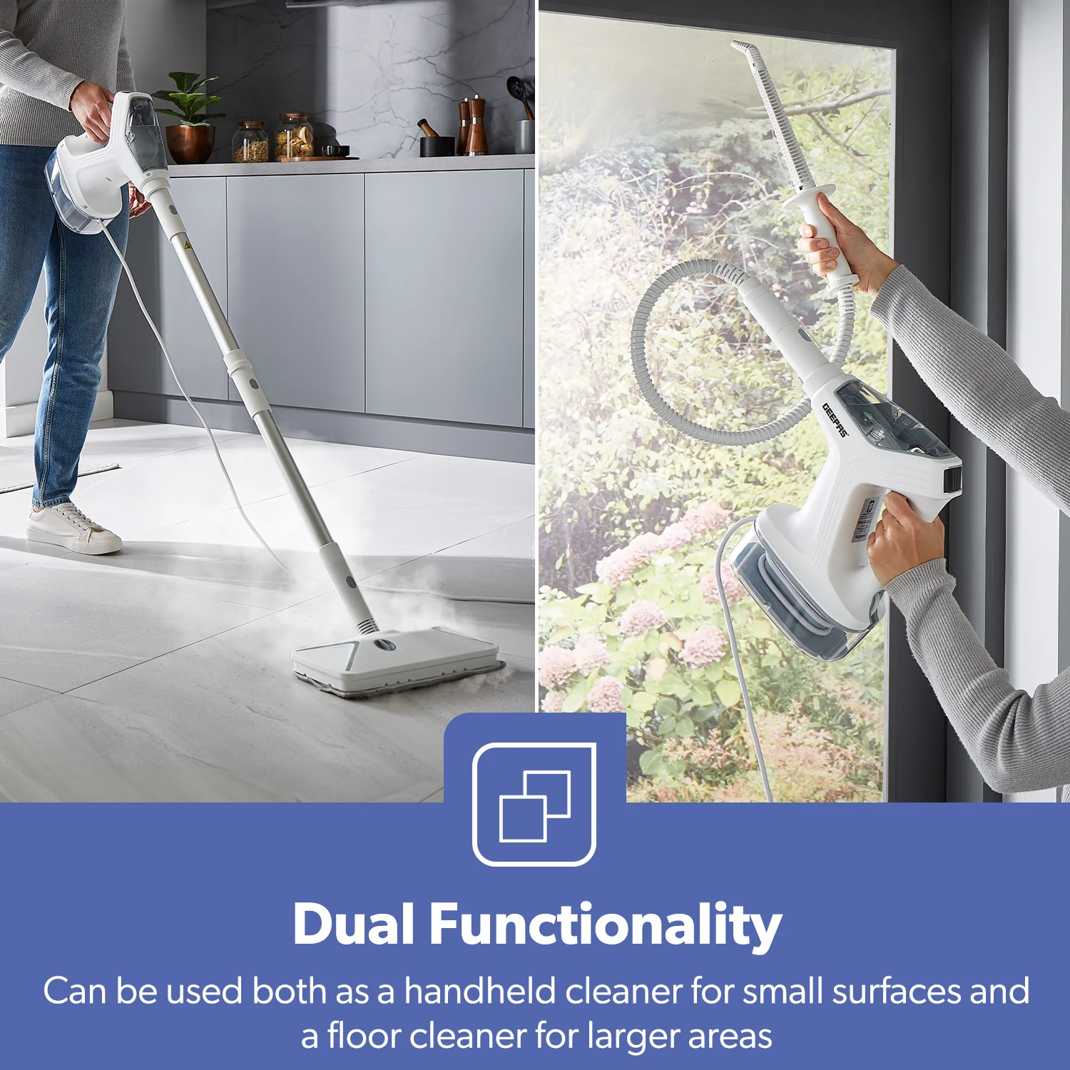 9-In-1 Digital Multipurpose Steam Mop, Cleaner and Sanitiser 1500W - Image 5