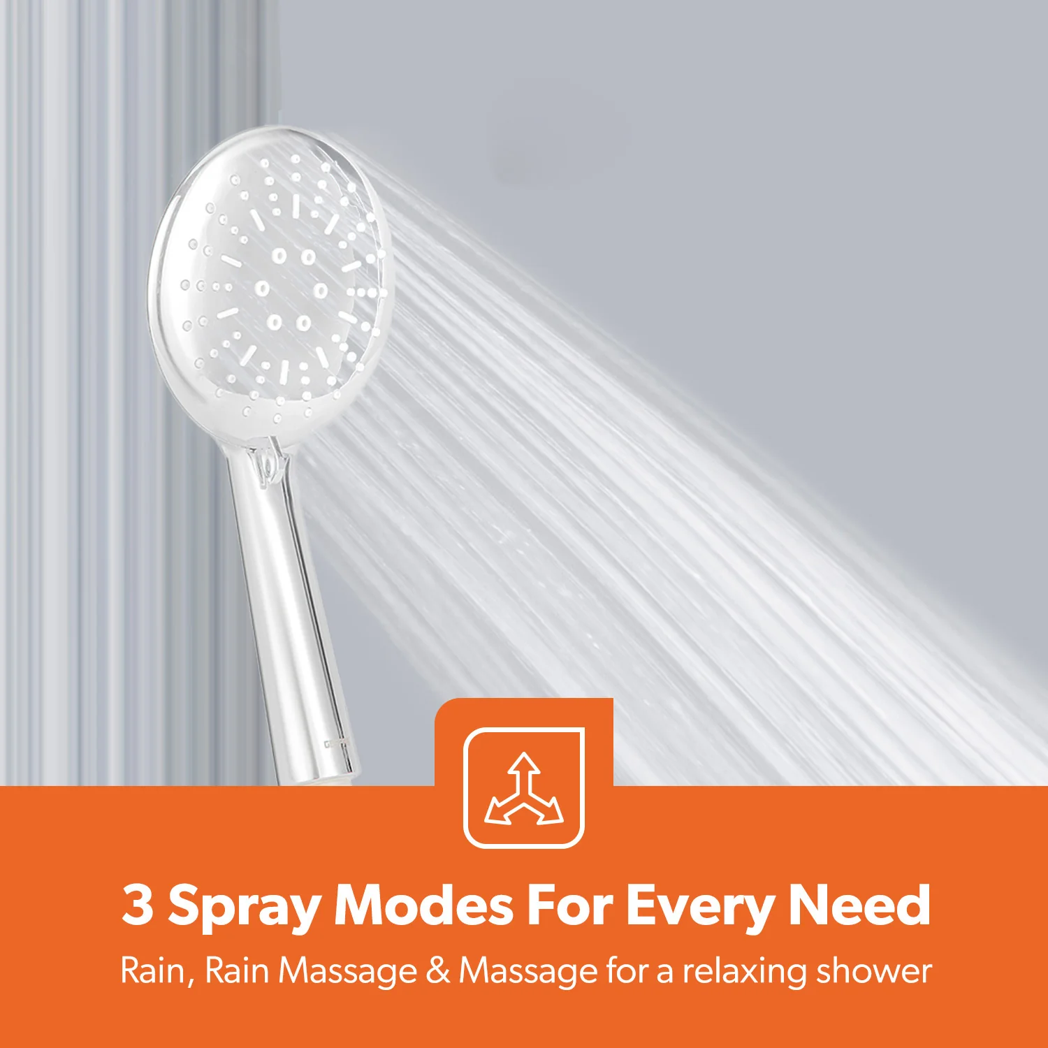 High Pressure Lightweight Chrome Handheld Shower Head - Image 7