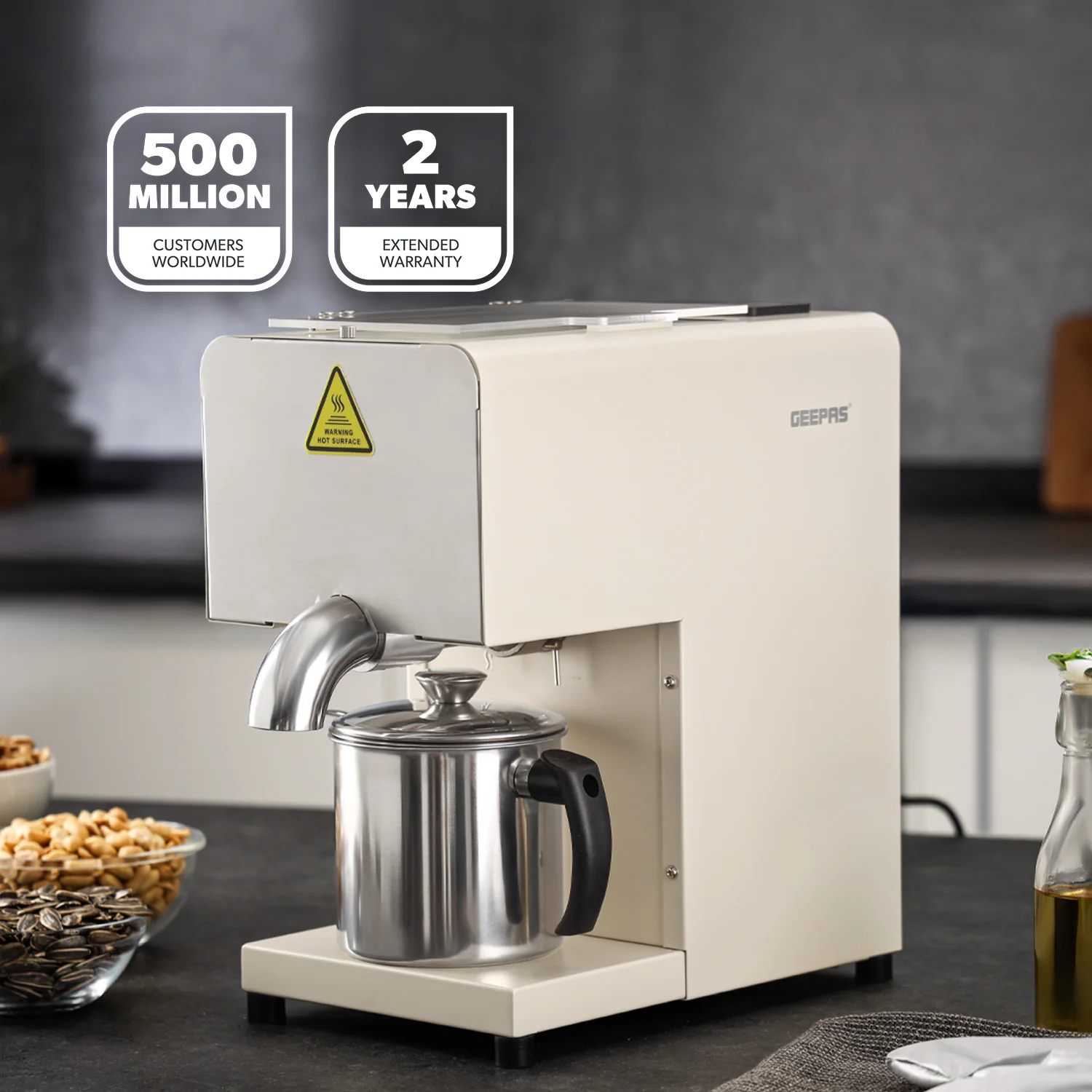 Oil Press Machine 600W Cold & Hot Oil Extractor With Temp Control - Image 2
