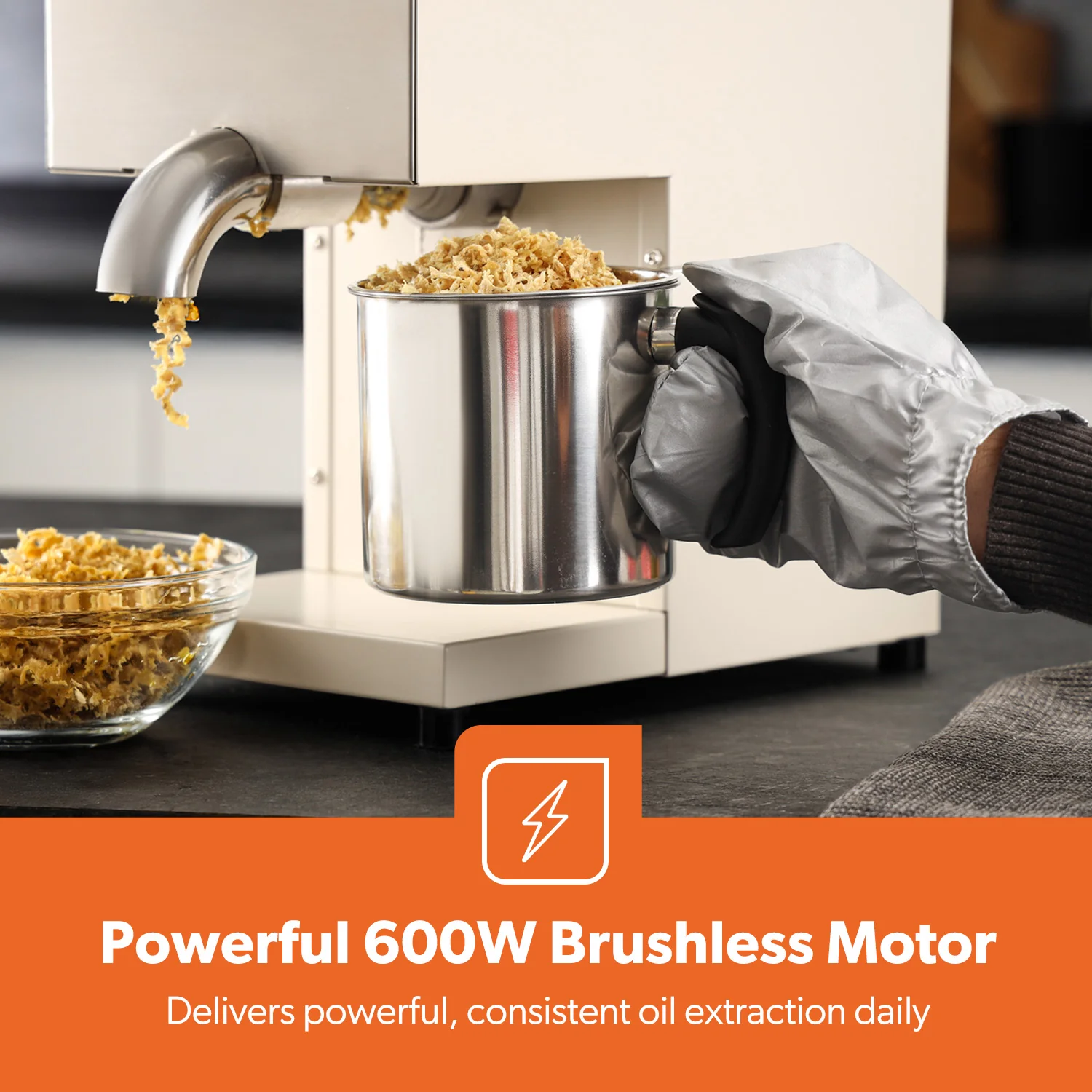 Oil Press Machine 600W Cold & Hot Oil Extractor With Temp Control - Image 4