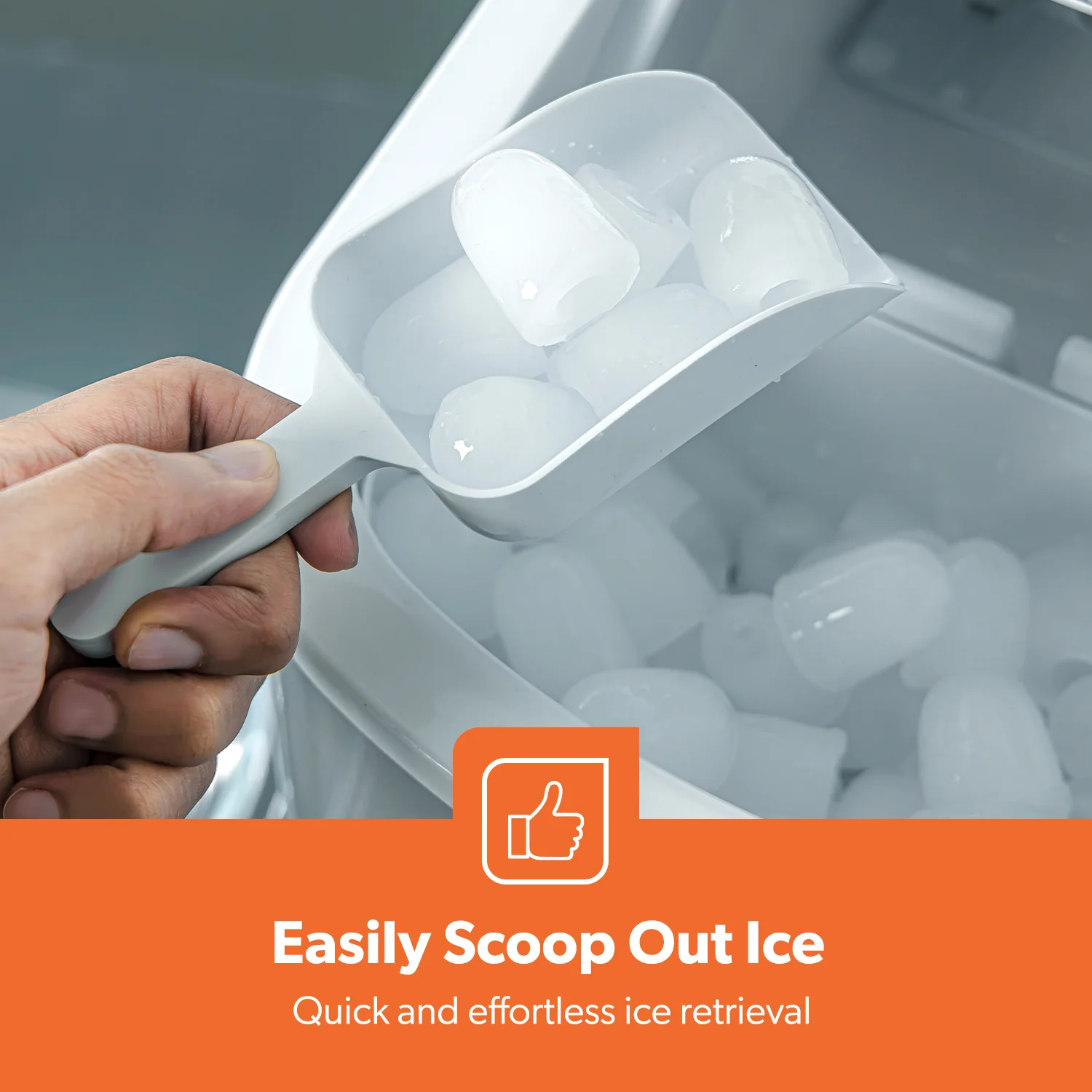 2.2L Countertop Ice Cube Maker - Fast, Automatic & Portable Ice Machine - Image 4