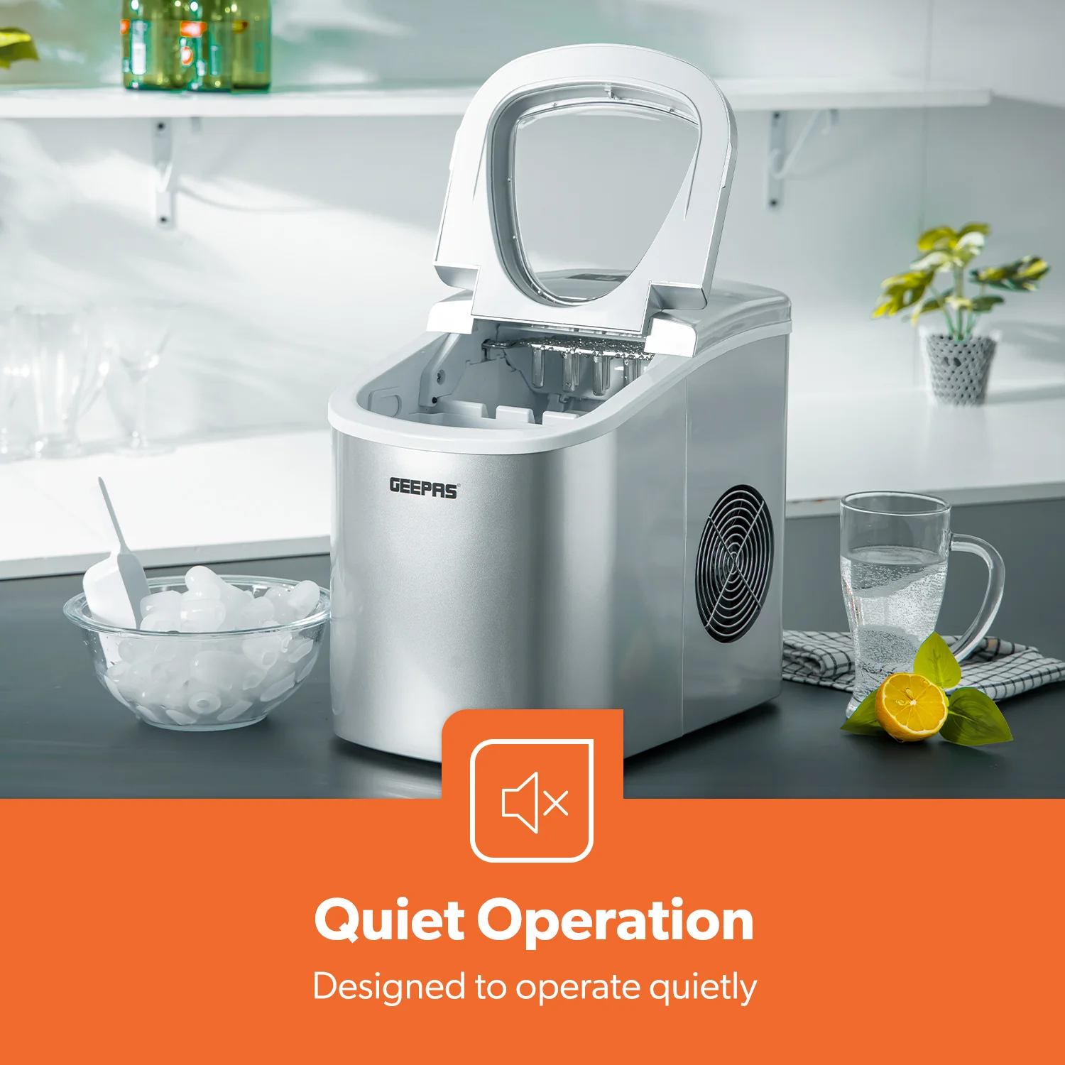 2.2L Countertop Ice Cube Maker - Fast, Automatic & Portable Ice Machine - Image 7