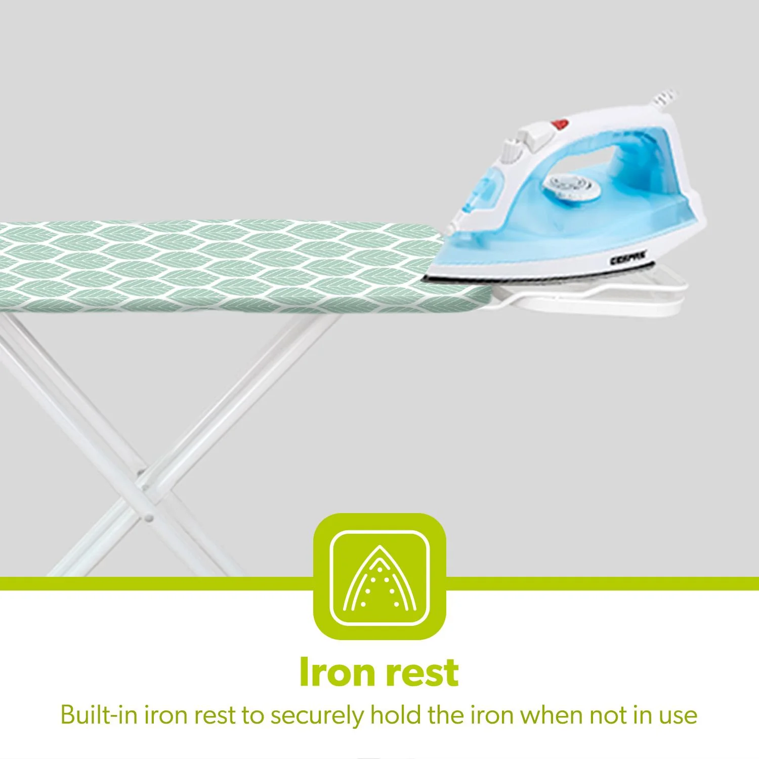 Ironing Board Adjustable Height Lightweight & Foldable 96x30cm - Image 6