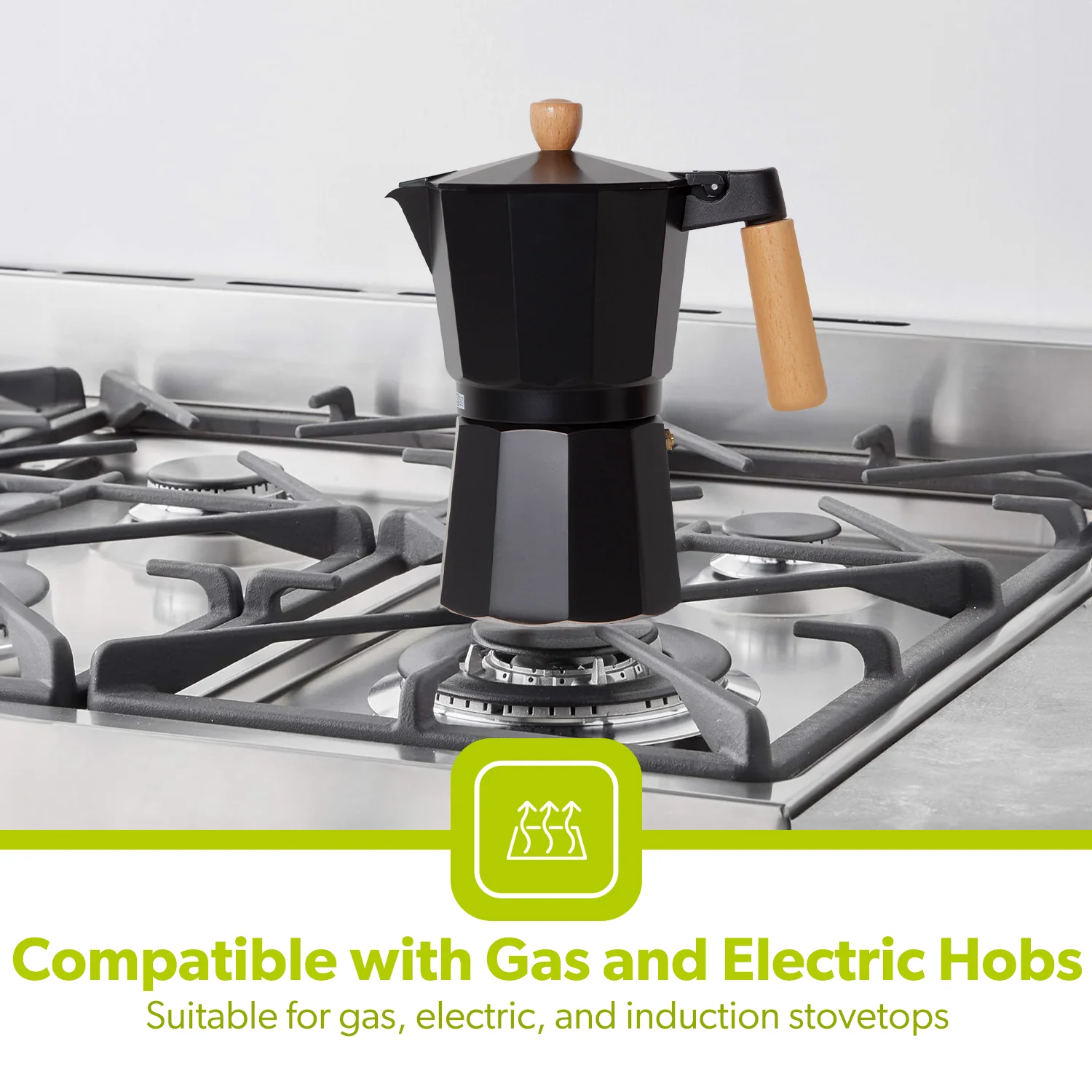 Italian Espresso Moka Percolator Pot Coffee Maker 6 Cups - Image 4