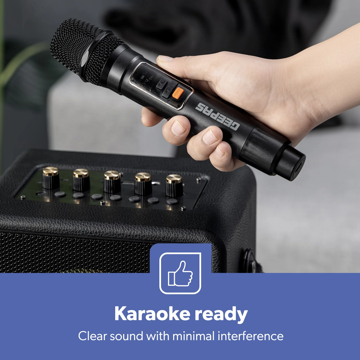 Karaoke Machine RGB Bluetooth Speaker With Wireless Microphone - Image 6
