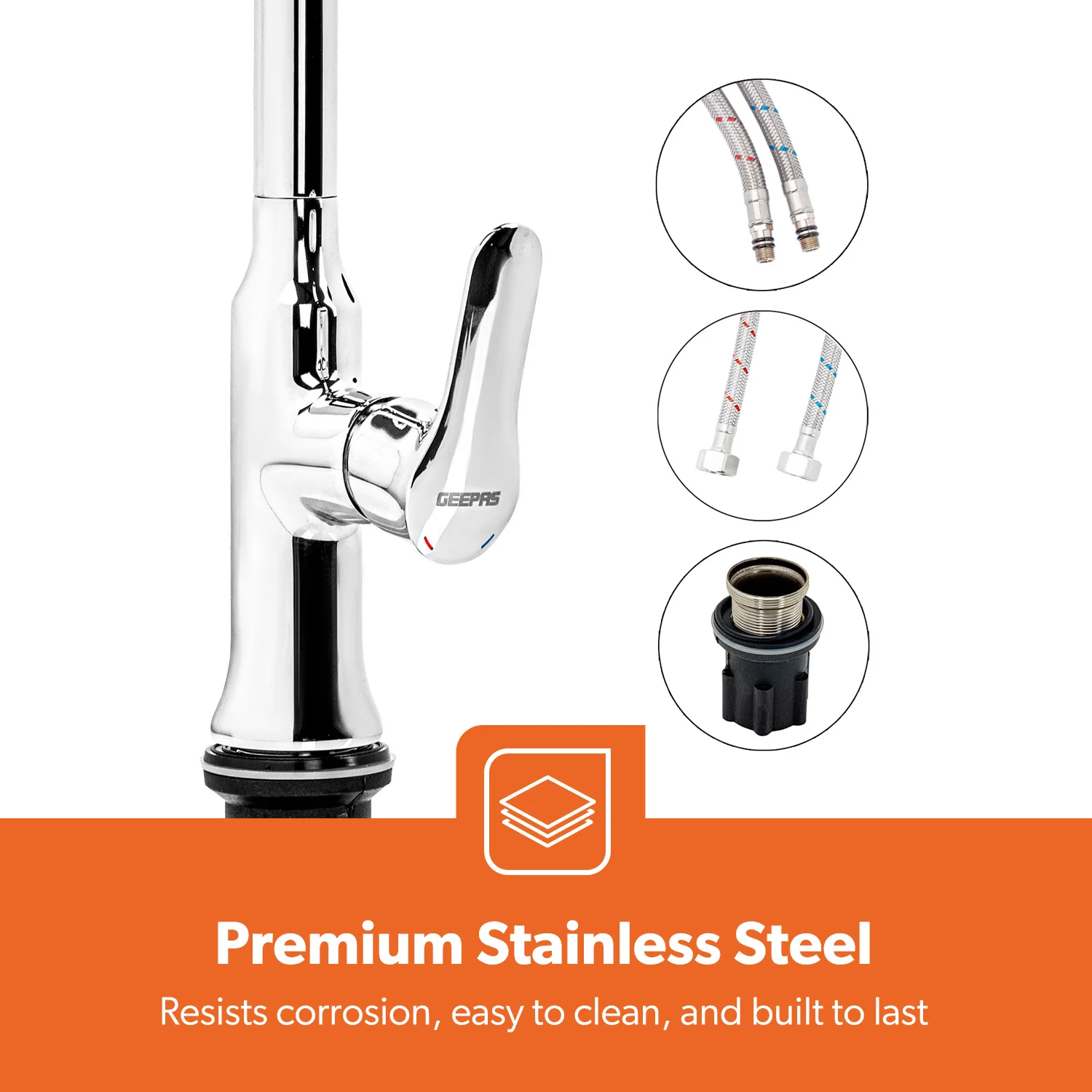 Kitchen Sink Tap Stainless Steel - GSW61003 - Image 6