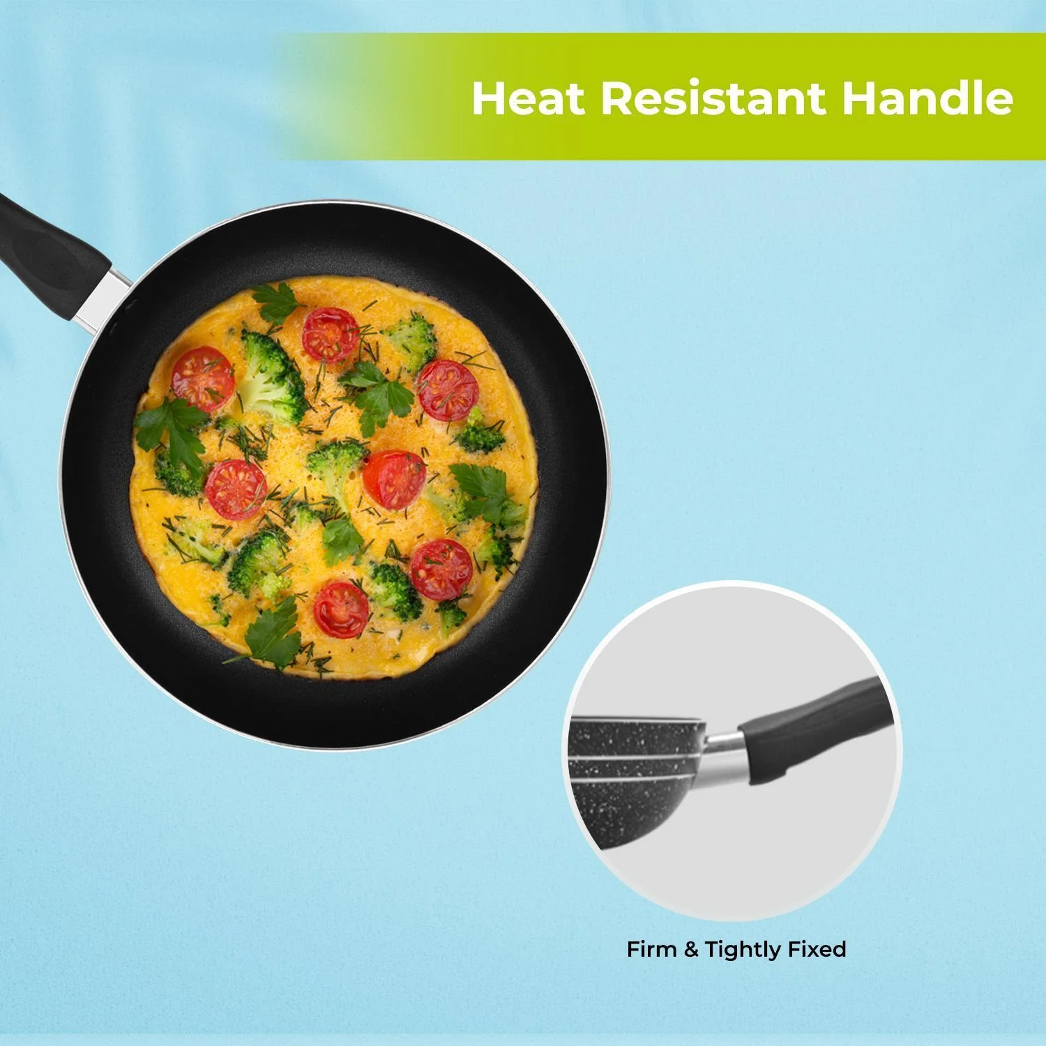 5-Layer Lightweight Non-Stick Frying Pan (22cm-32cm) - Image 2
