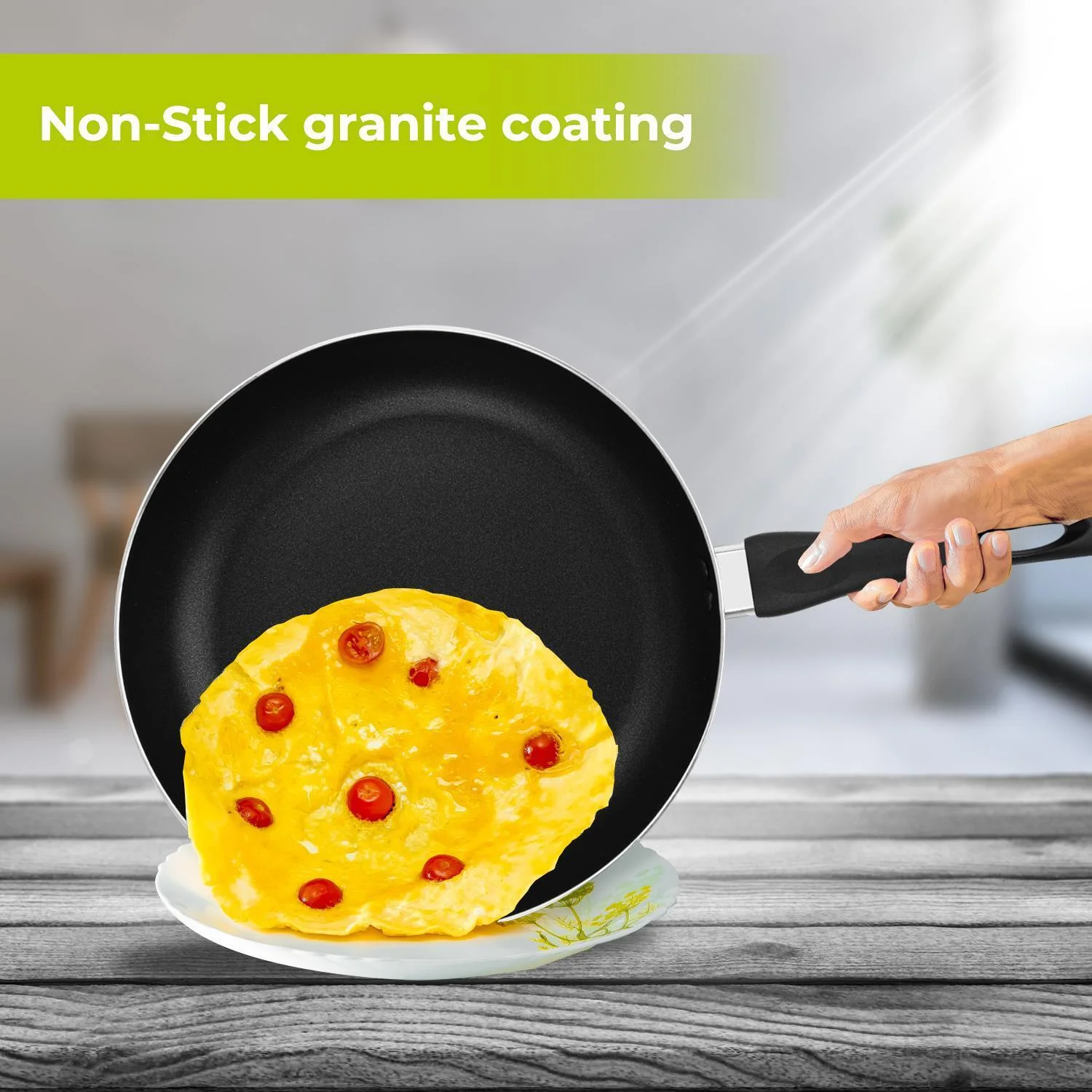 5-Layer Lightweight Non-Stick Frying Pan (22cm-32cm) - Image 5