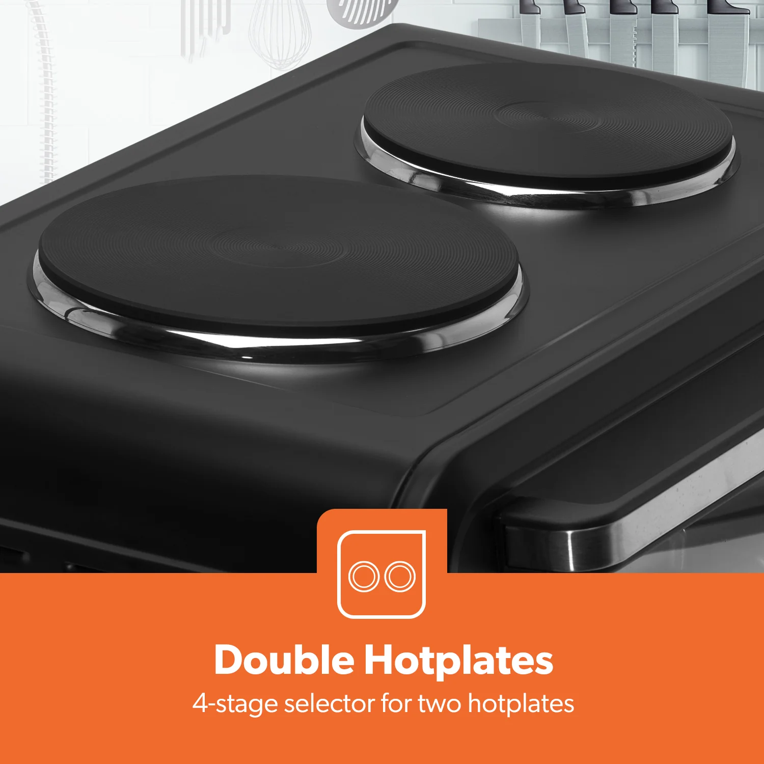 38L Rotisserie Electric Mini Oven With Double Hot Plates - Image 3