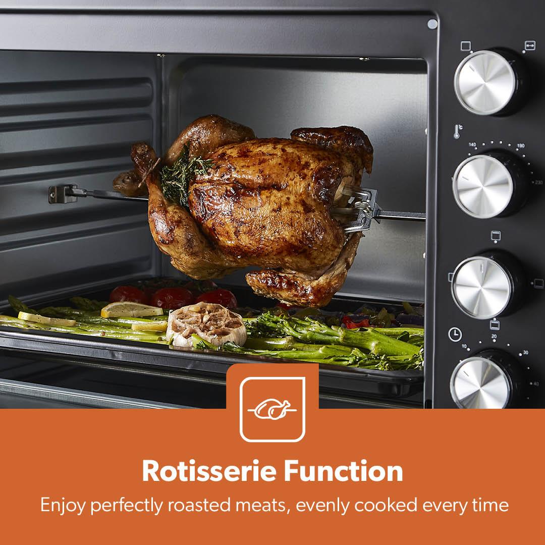 48L Portable Electric Mini Oven With Grill and Rotisserie - Image 4