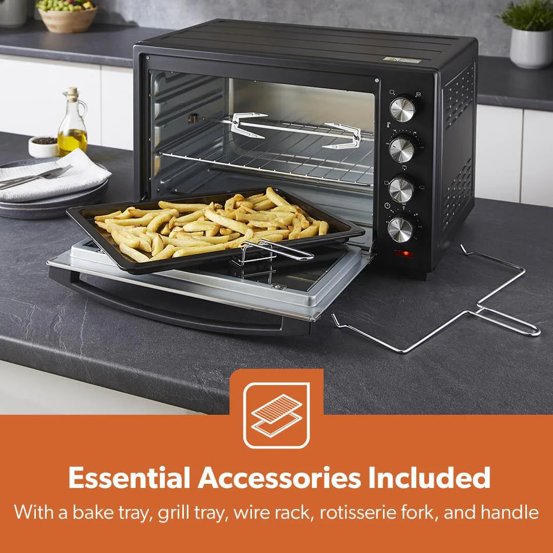48L Portable Electric Mini Oven With Grill and Rotisserie - Image 9