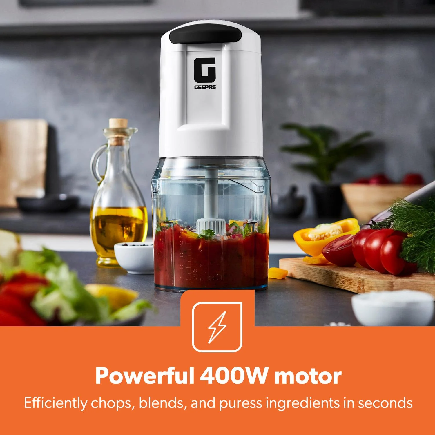 500ml Electric Mini Food Processor & Multi Chopper - Image 3