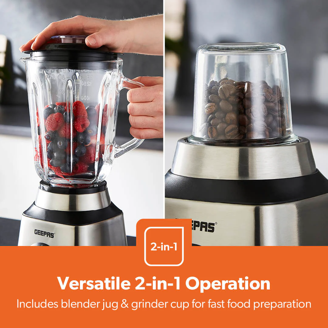 2-In-1 LED Jug Blender With Coffee Grinder 1.5L - Image 5