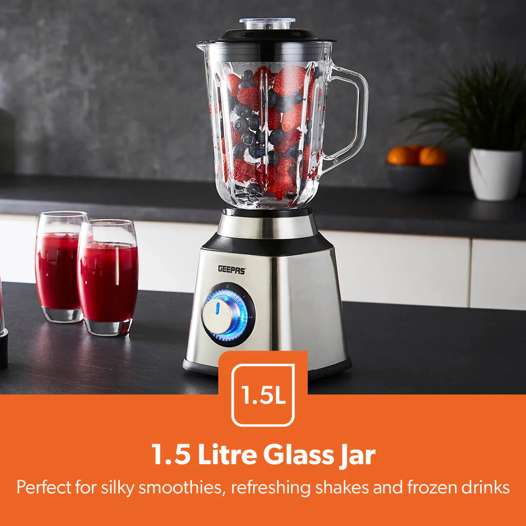 2-In-1 LED Jug Blender With Coffee Grinder 1.5L - Image 6