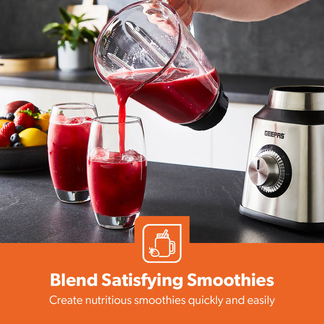 2-In-1 LED Jug Blender With Coffee Grinder 1.5L - Image 8