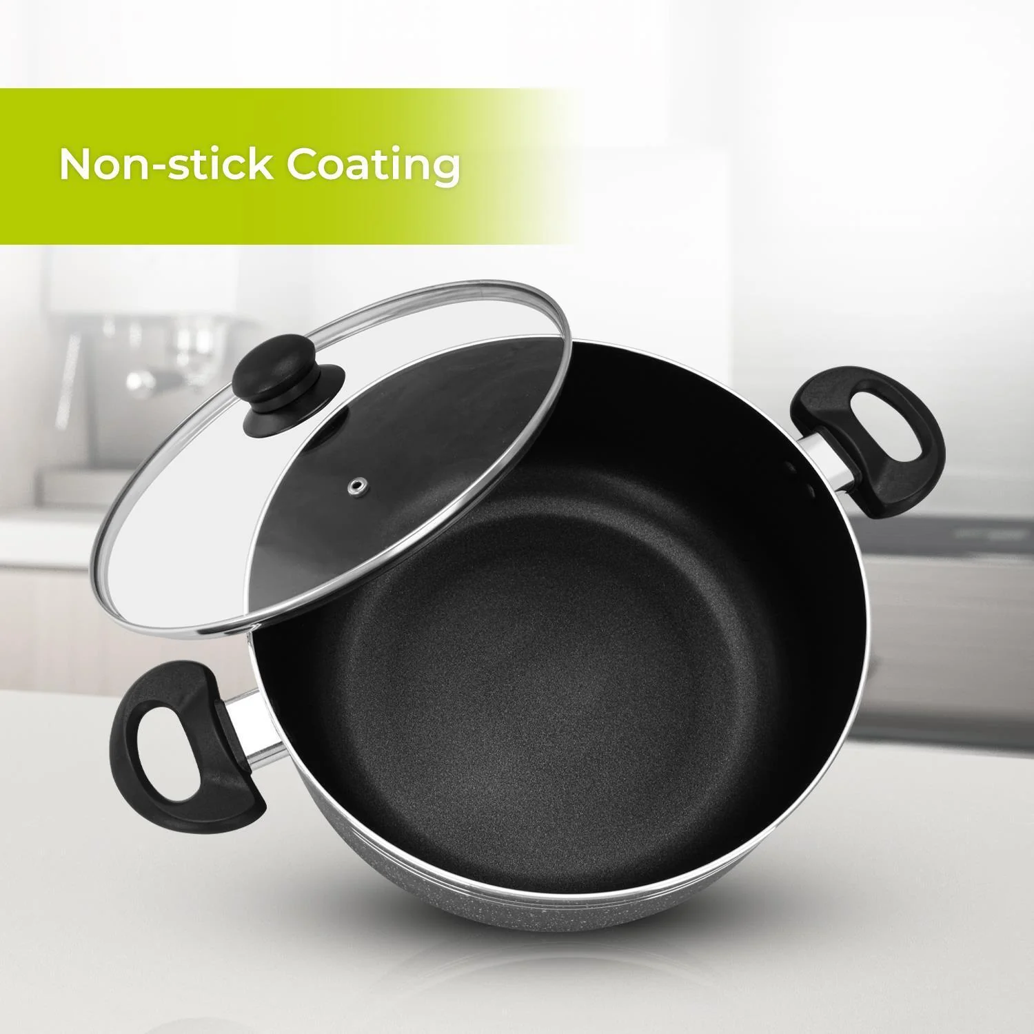 Non-Stick Casserole Dish Cooking Pot with Lid (24cm-32cm) - Image 6