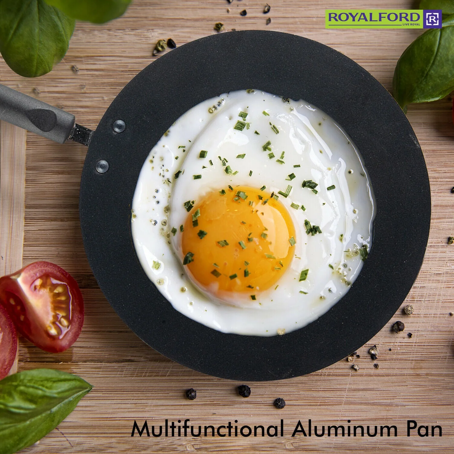 Aluminium Non-Stick Flat Tawa & Pancake Pan 28cm - Image 3