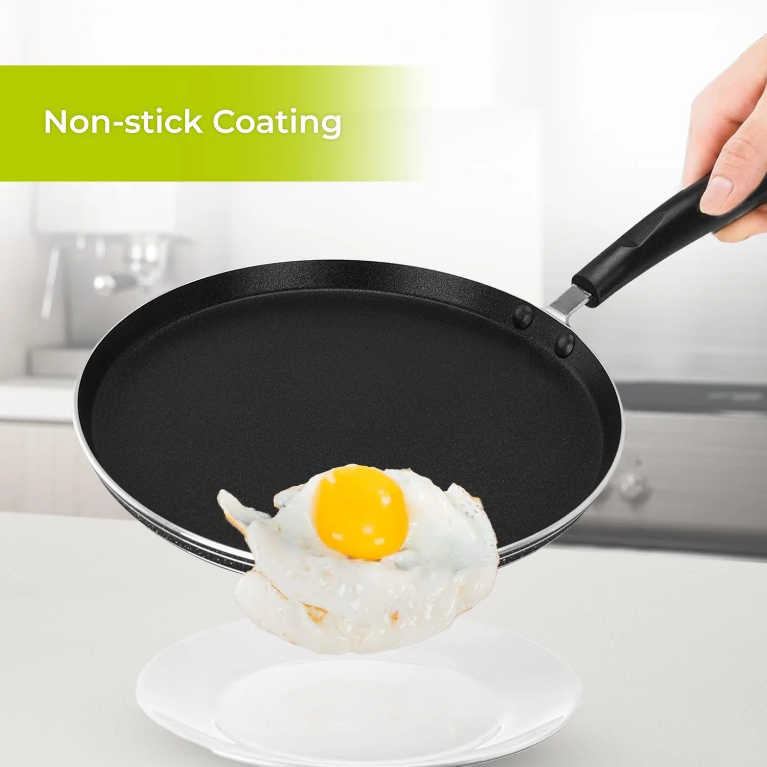 Non-Stick Induction Tawa Pancake Pan (26cm-30cm) - Image 5