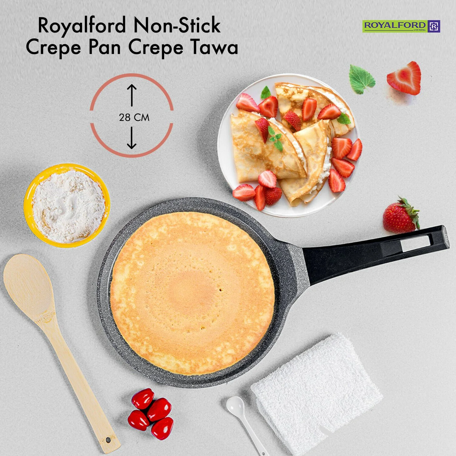 Non-Stick Pancake Maker Pan (28cm) - Image 5