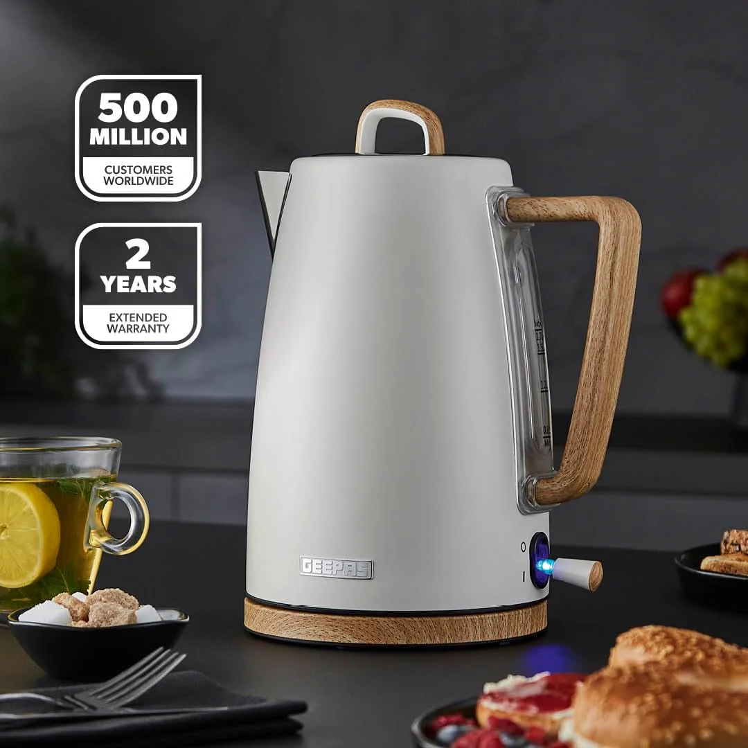 NordiQ Cream 2-Slice Toaster & 1.7L Electric Kettle Set - Image 4