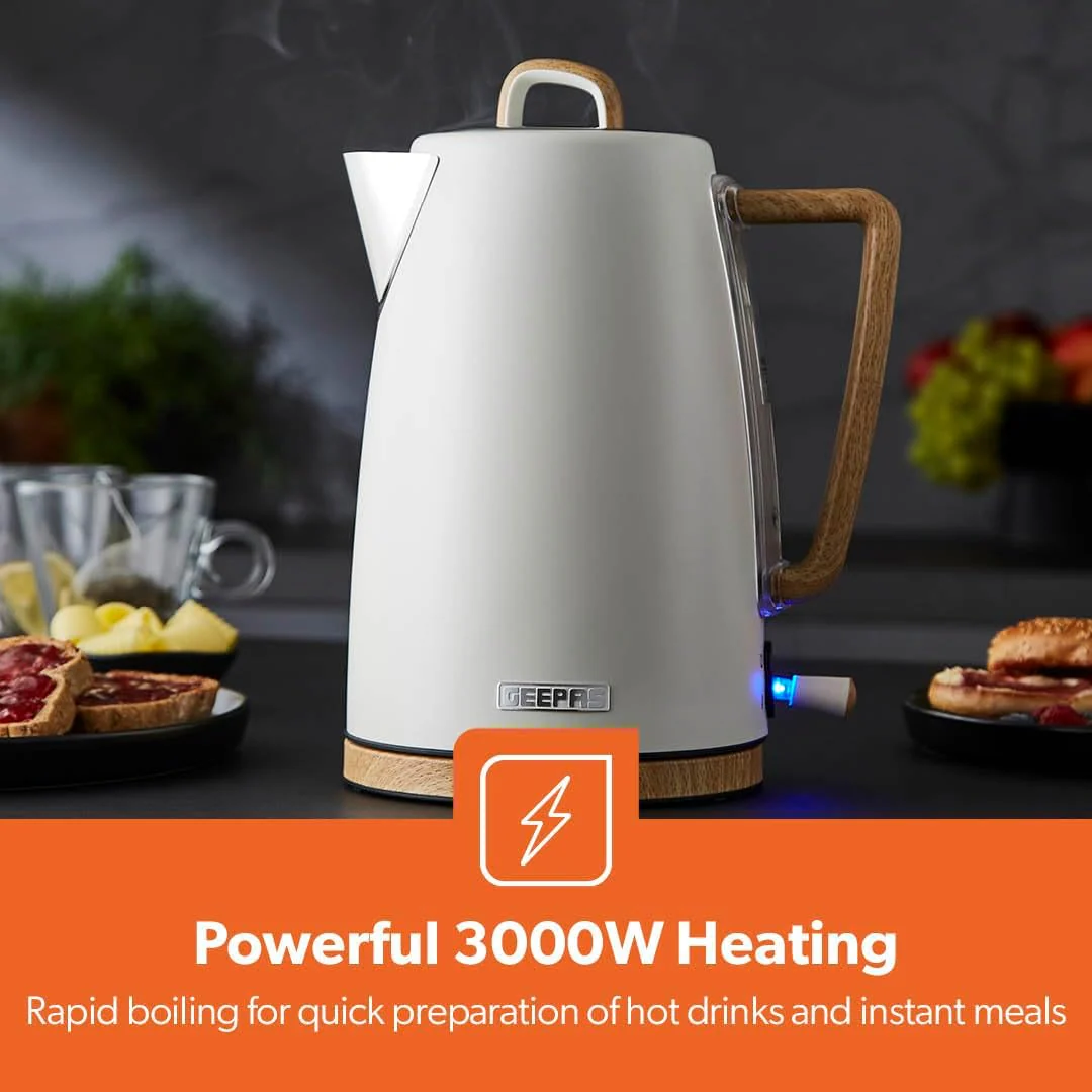 NordiQ Cream 2-Slice Toaster & 1.7L Electric Kettle Set - Image 6